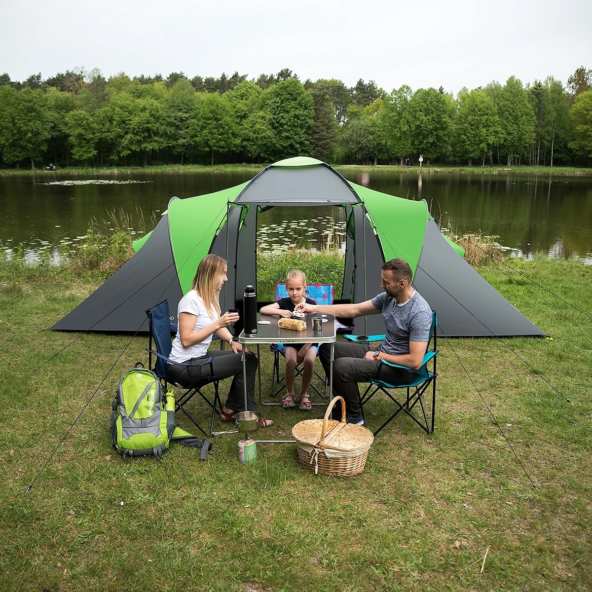 Stan pro 6 osob Nils Camp Highland NC6031 – Zeleno-šedý