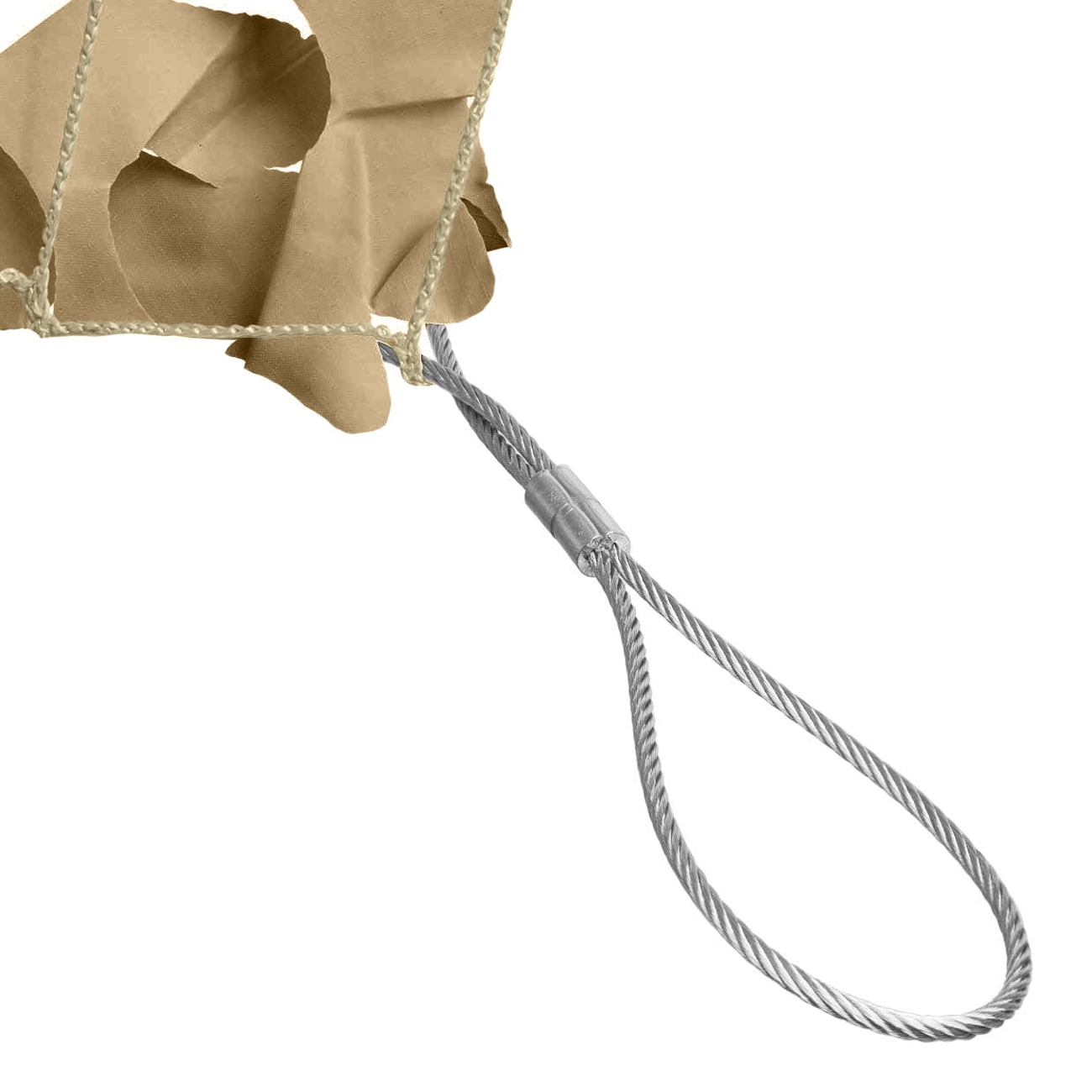 Maskovací síť Mil-Tec CamoSystems Shadow Sail Net Broadleaf 5 x 5 m - Desert