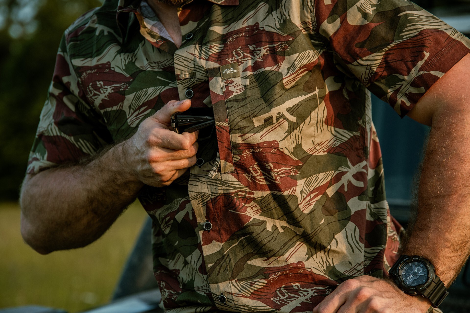 Košile Helikon-Tex Tactical Hawaiian Short Sleeve - Brushstroke Camo
