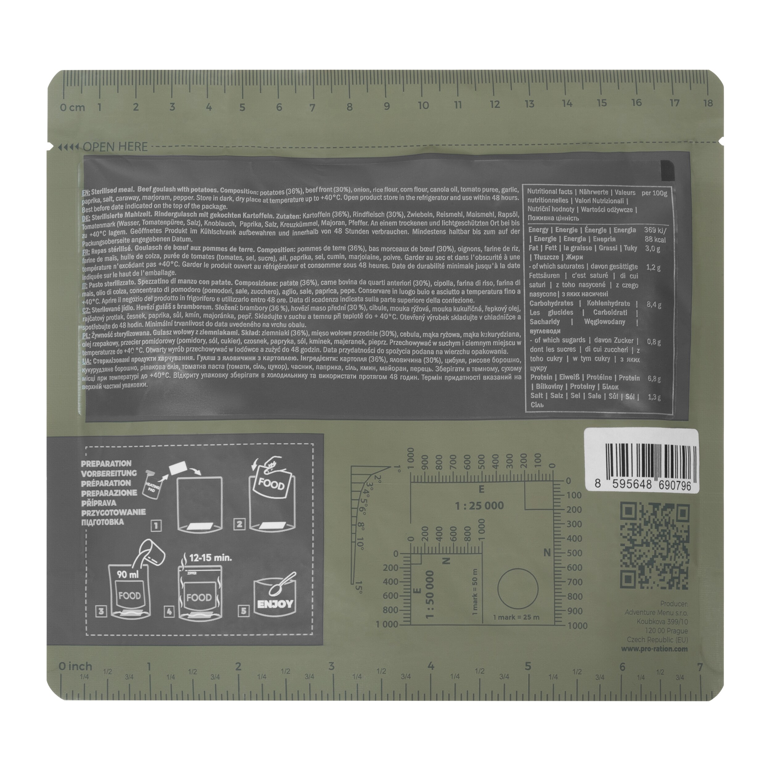 Hotové jídlo Pro Ration Hovězí guláš s bramborami 400 g