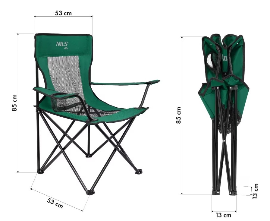 Turistické židle Nils Camp NC3302 - Green/Black