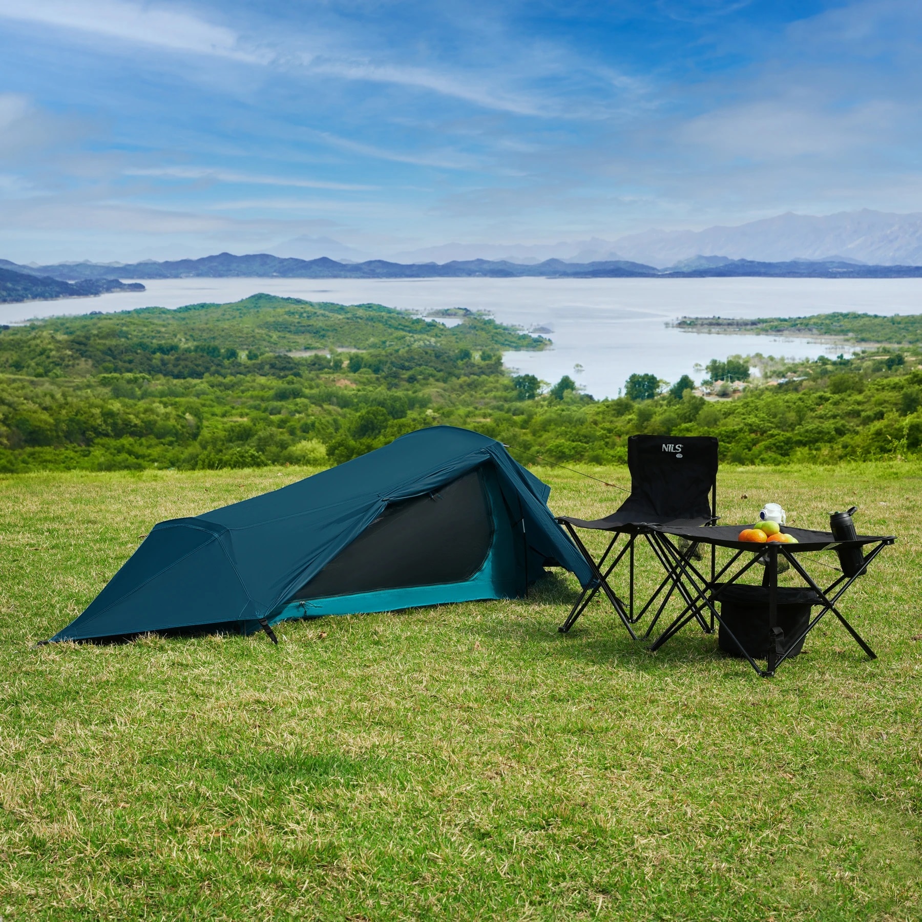 Stan pro 1 osobu Nils Camp NC2501 Ultra Light Skyair 1 – Modrý