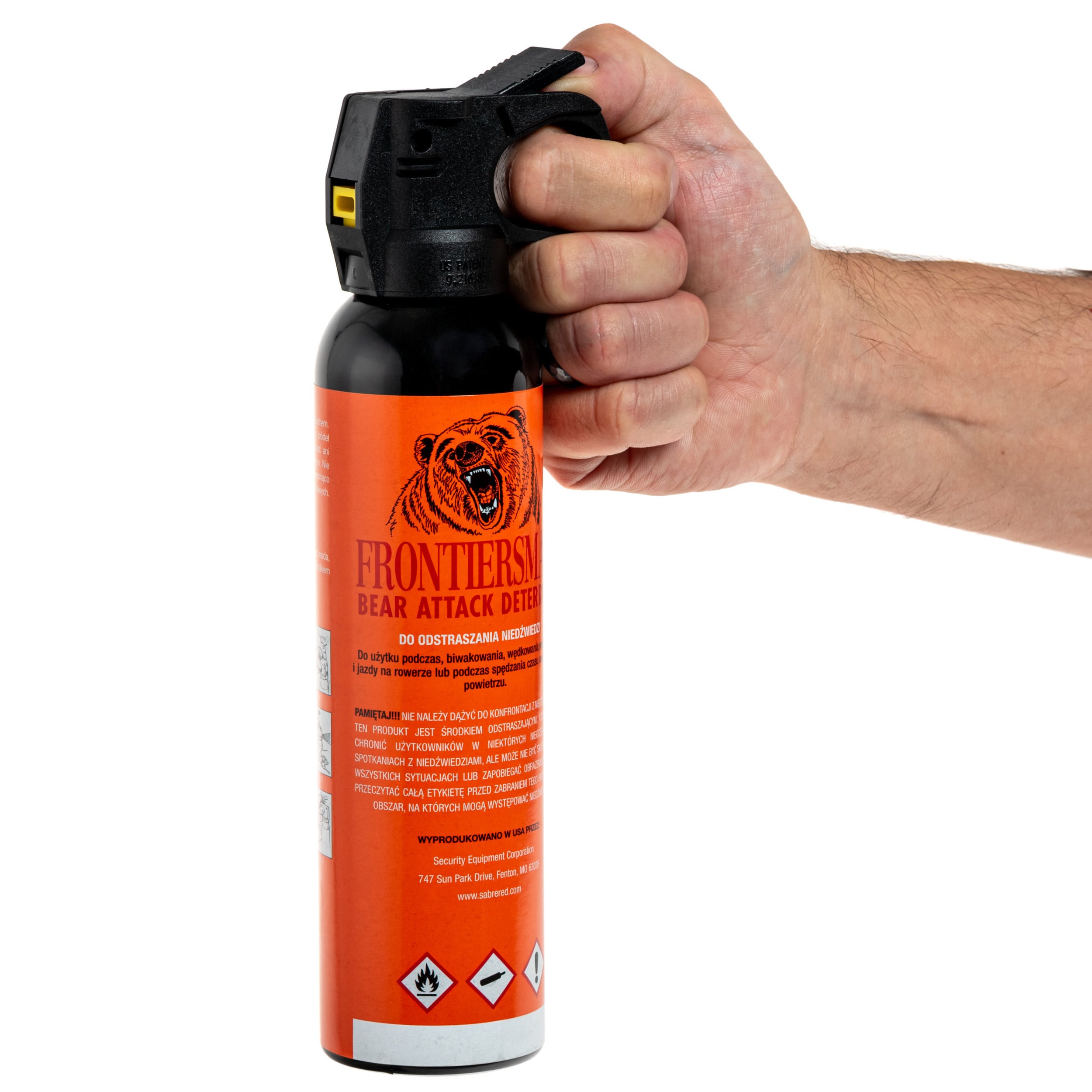 Pepřový sprej Sabre na medvědy, vlky a divočáky Red Frontiersman Bear Spray 272 ml - kužel (DE)
