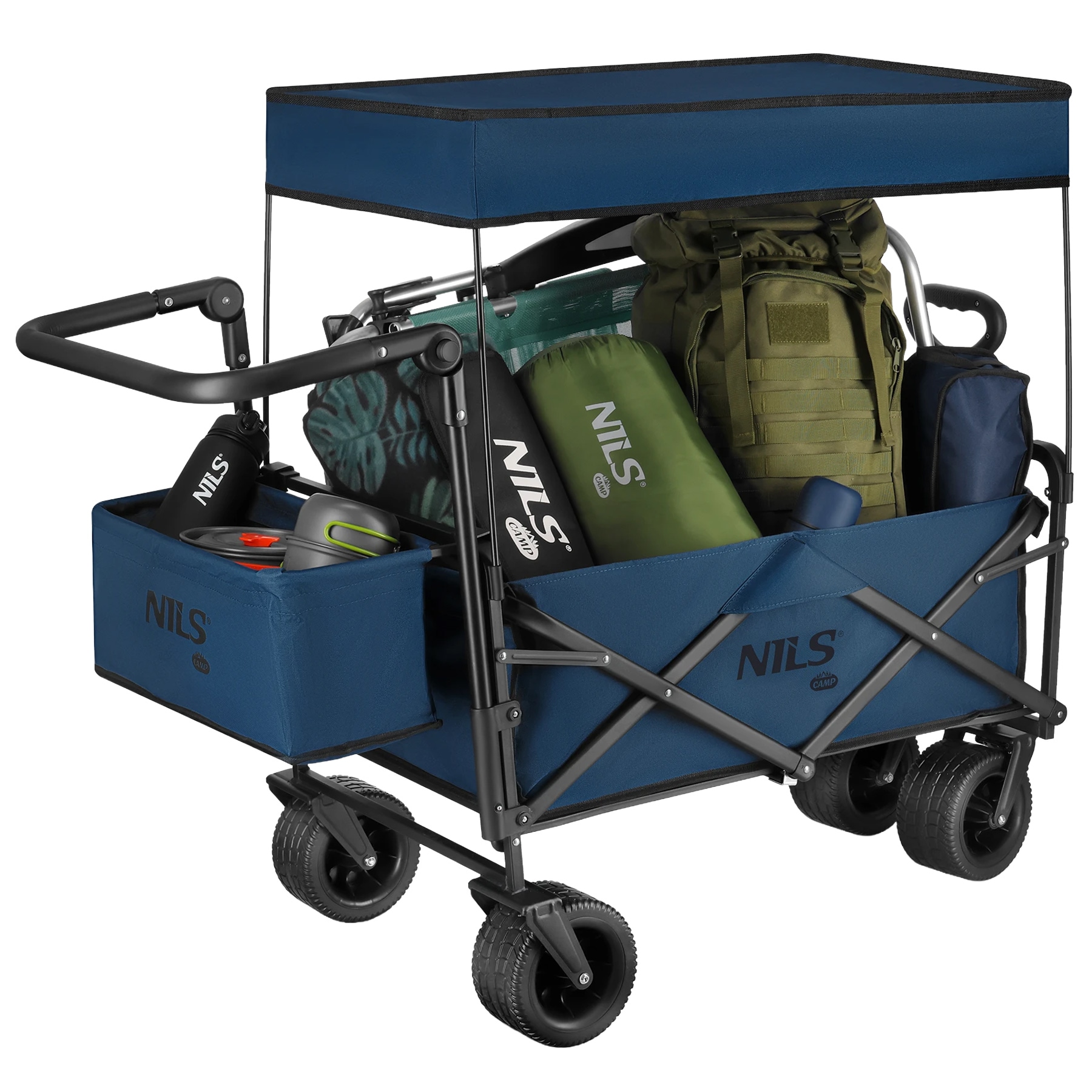 Transportní vozík Nils Camp NC2605 120 l - modrý