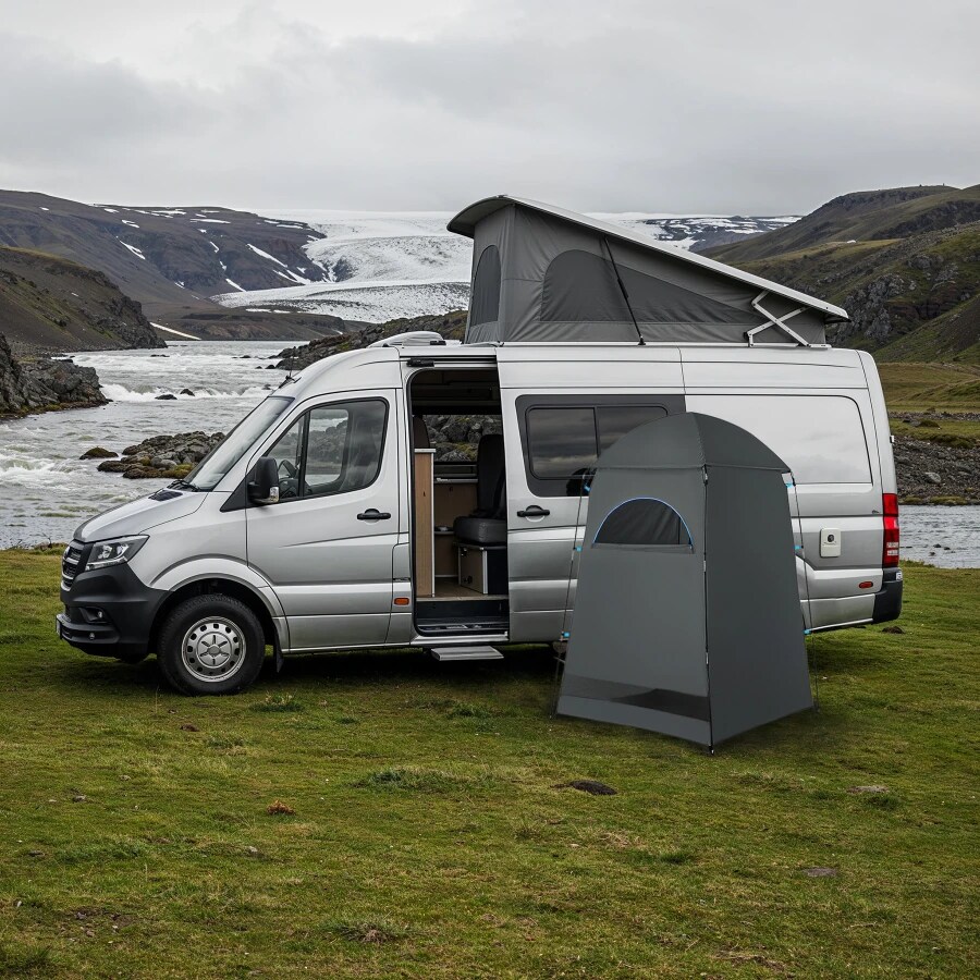 Multifunkční kabina Nils Camp NC3025 XL - šedá