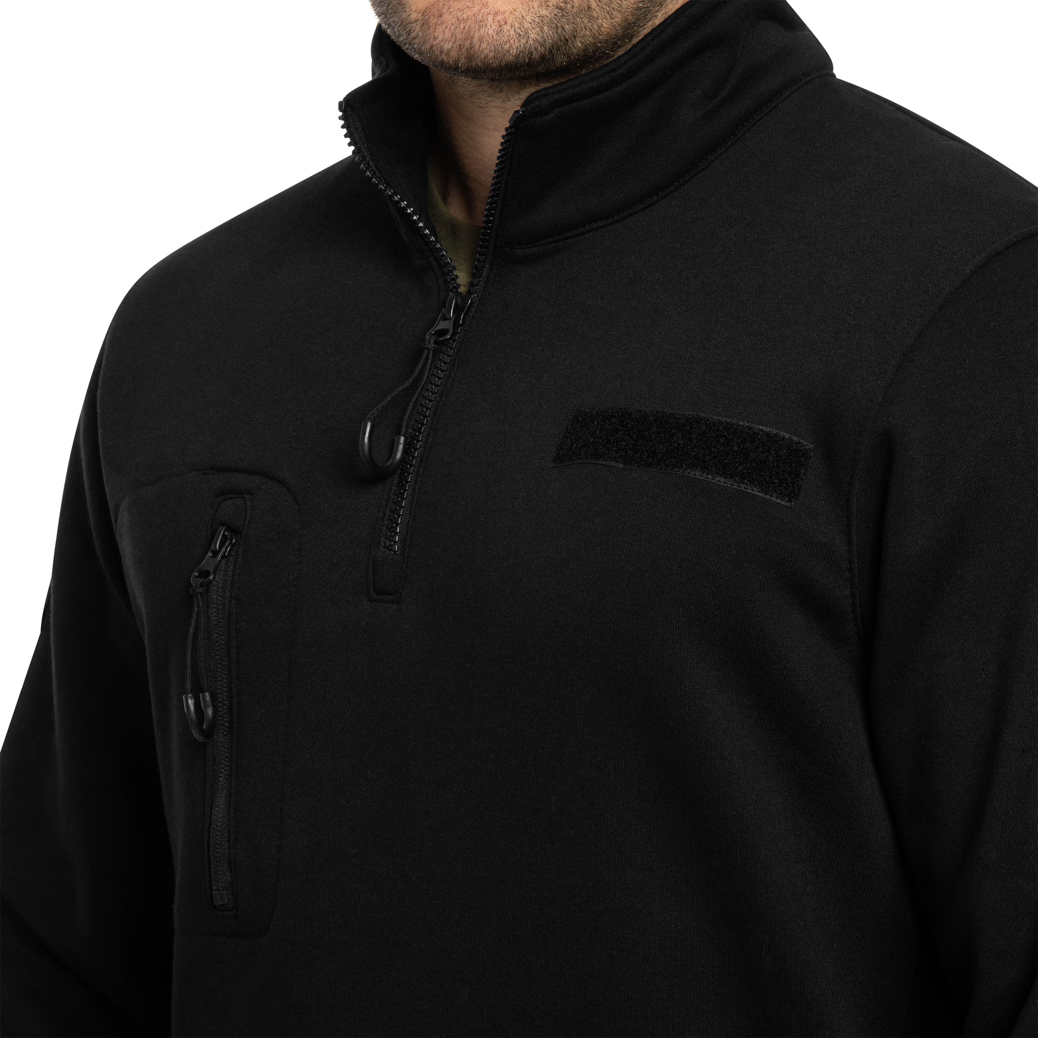 Mikina Brandit Tactical Sweat Troyer - Black
