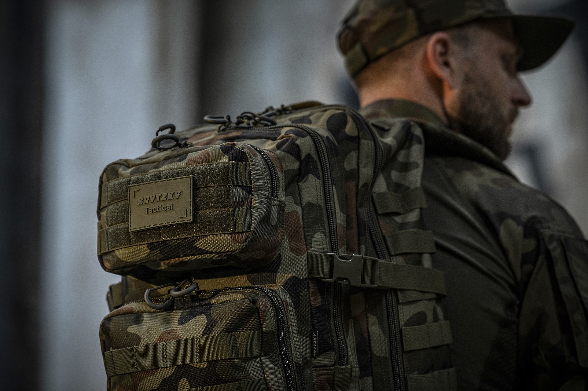 Batoh Brytzky Tactical Polygon Large 36 l - wz.93 Pantera PL Woodland