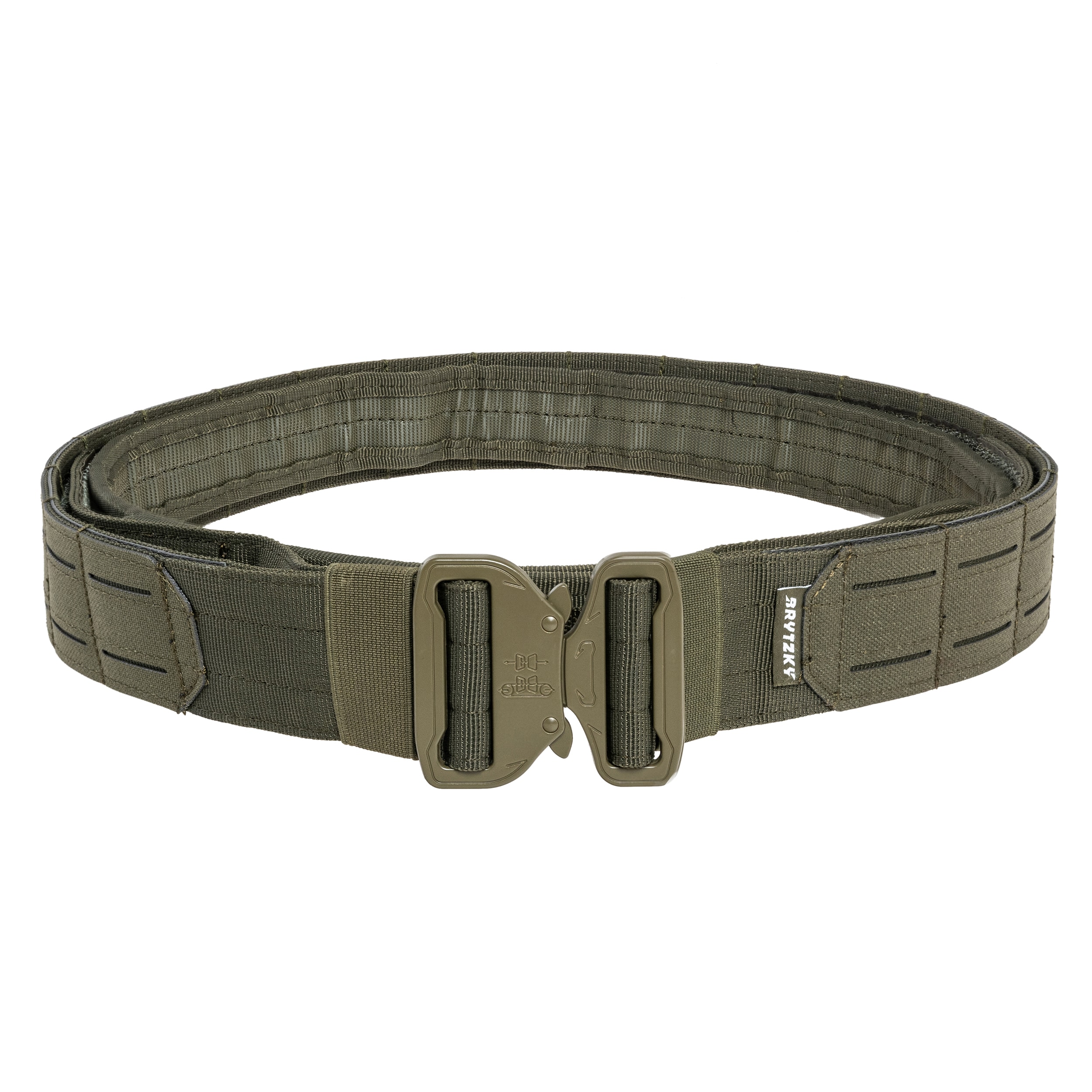 Taktický pás Brytzky Tactical MOLLE Laser Cut s vnitřním pásem - Olive
