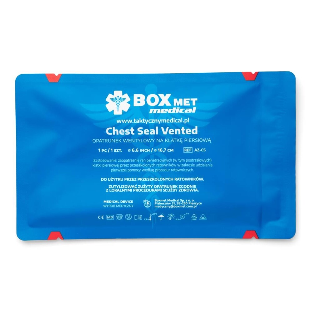 Větraný hrudní obvaz Boxmet Medical Chest Seal Vented