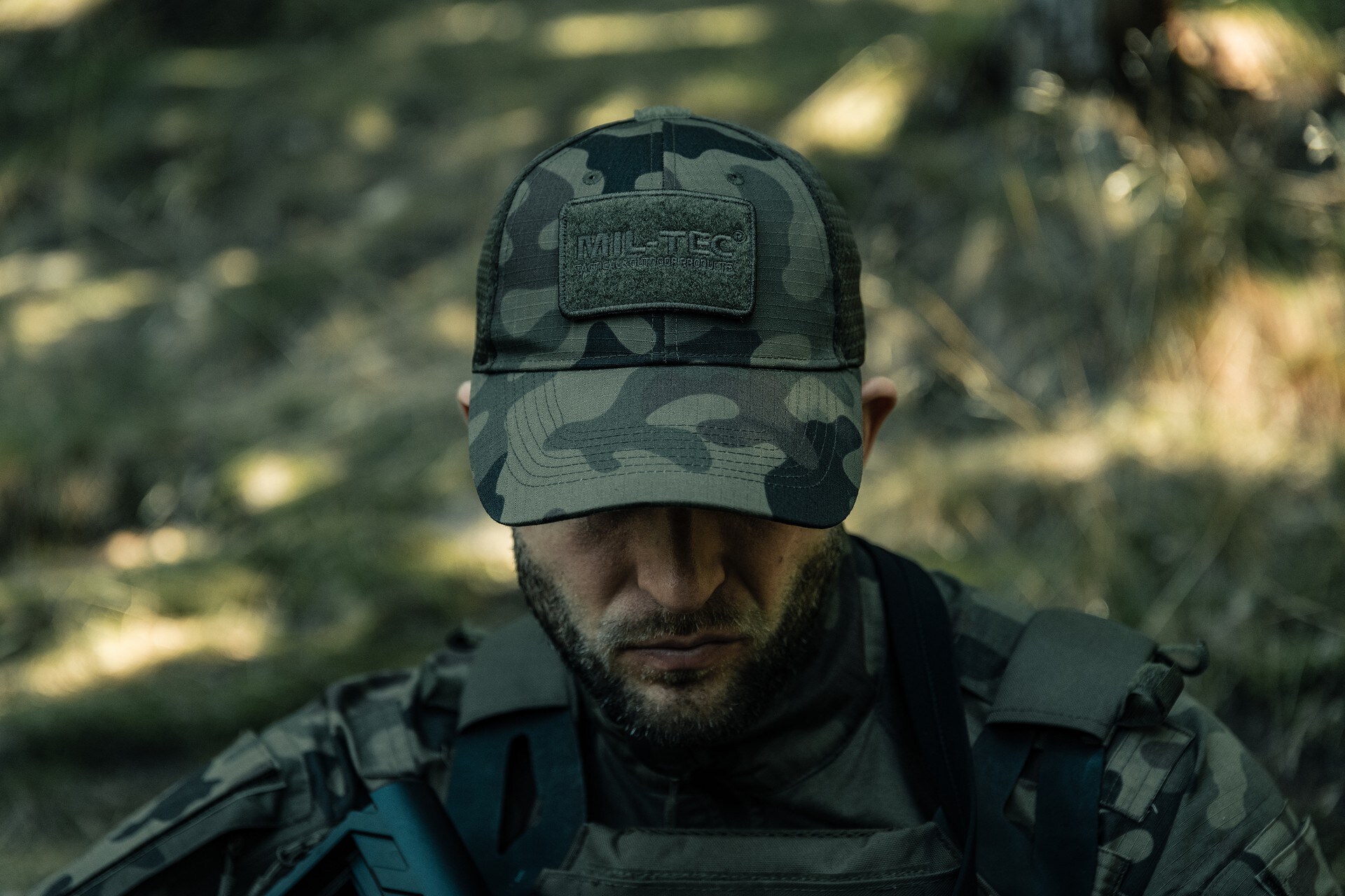 Kšiltovka Mil-Tec Net Baseball Cap - wz. 93 Pantera PL Woodland