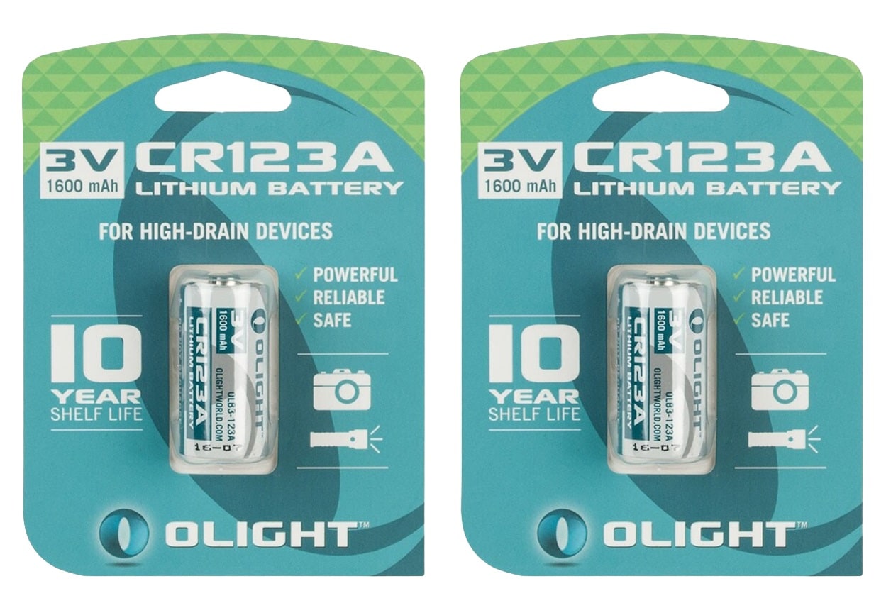 Baterie Olight 3V CR123A Li-Fe 1600 mAh - 2 ks