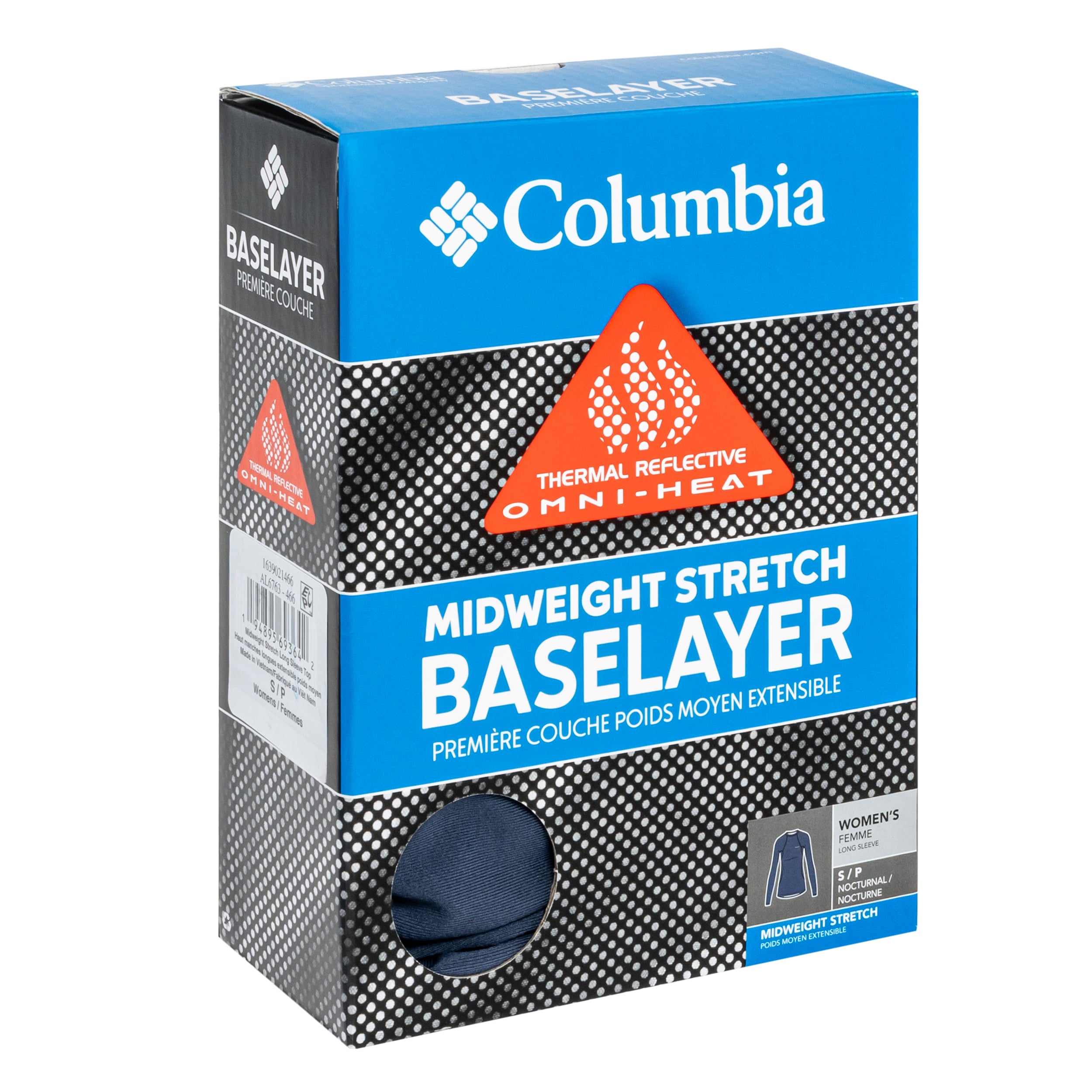Dámské termoaktivní tričko Columbia Omni-Heat Midweight Baselayer Crew - Nocturnal