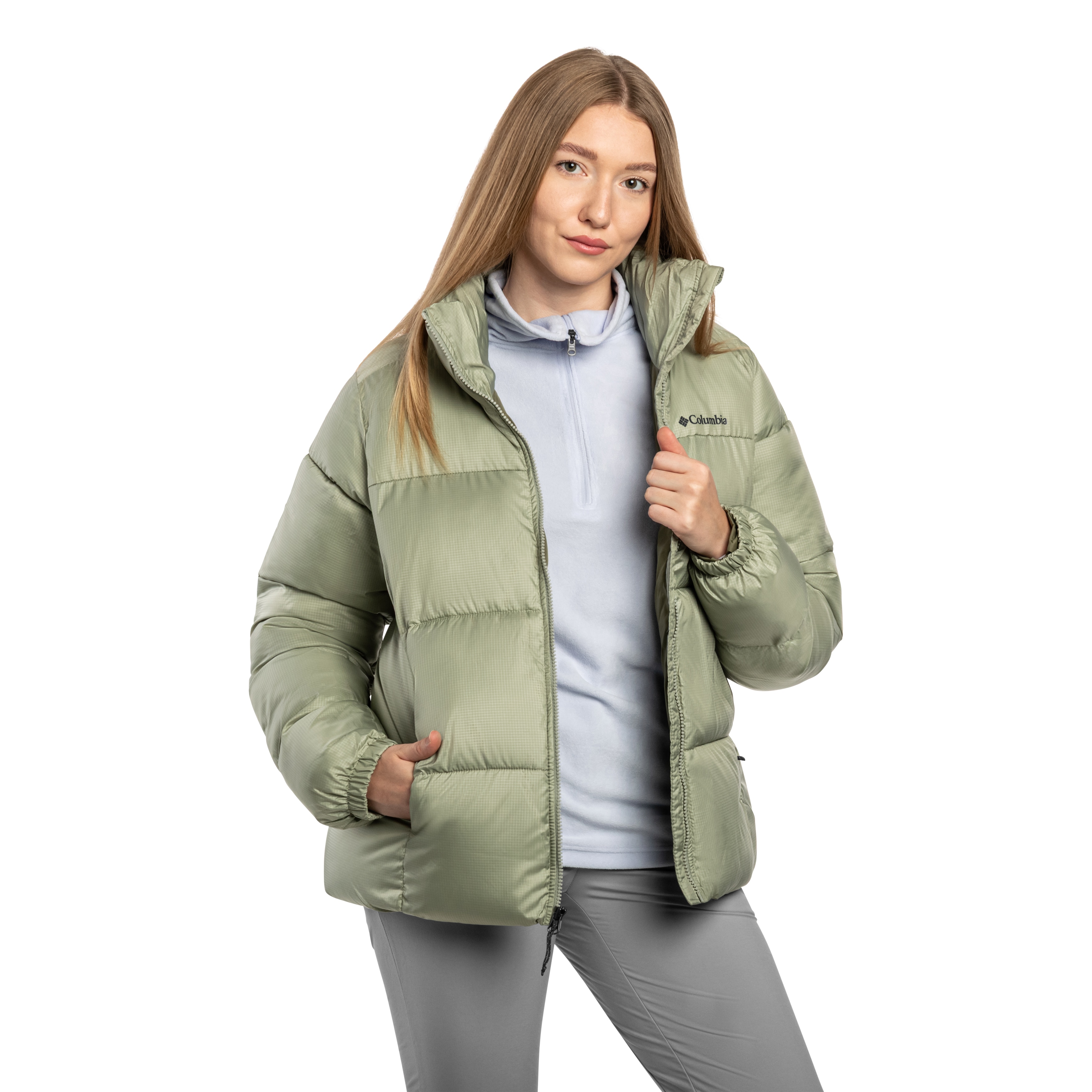 Dámská bunda Columbia Puffect II Full Zip Jacket - Safari