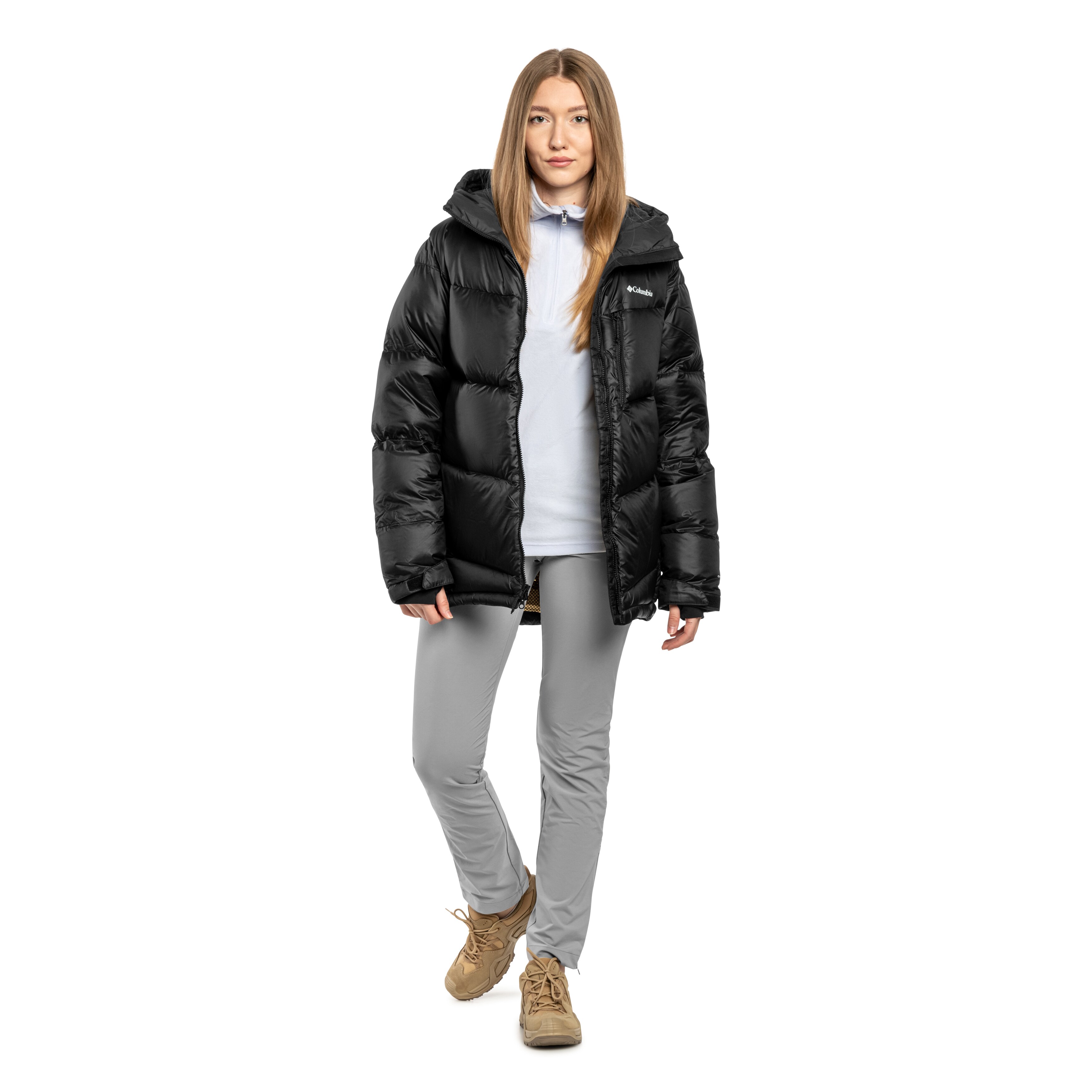 Dámská bunda Columbia Cloudview Down Hooded Jacket - Black