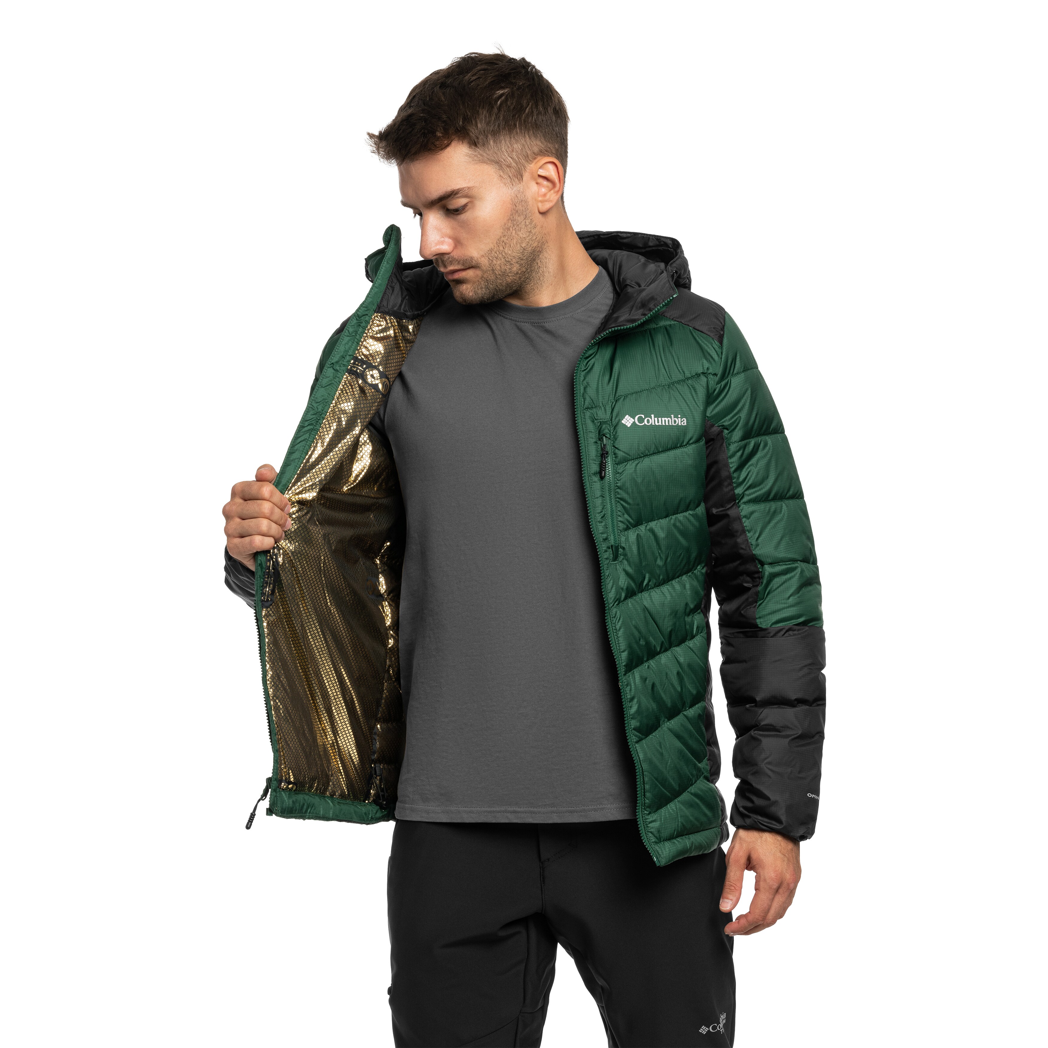 Bunda Columbia Labyrinth Loop II Insulated Hooded – Rain Forest/Black