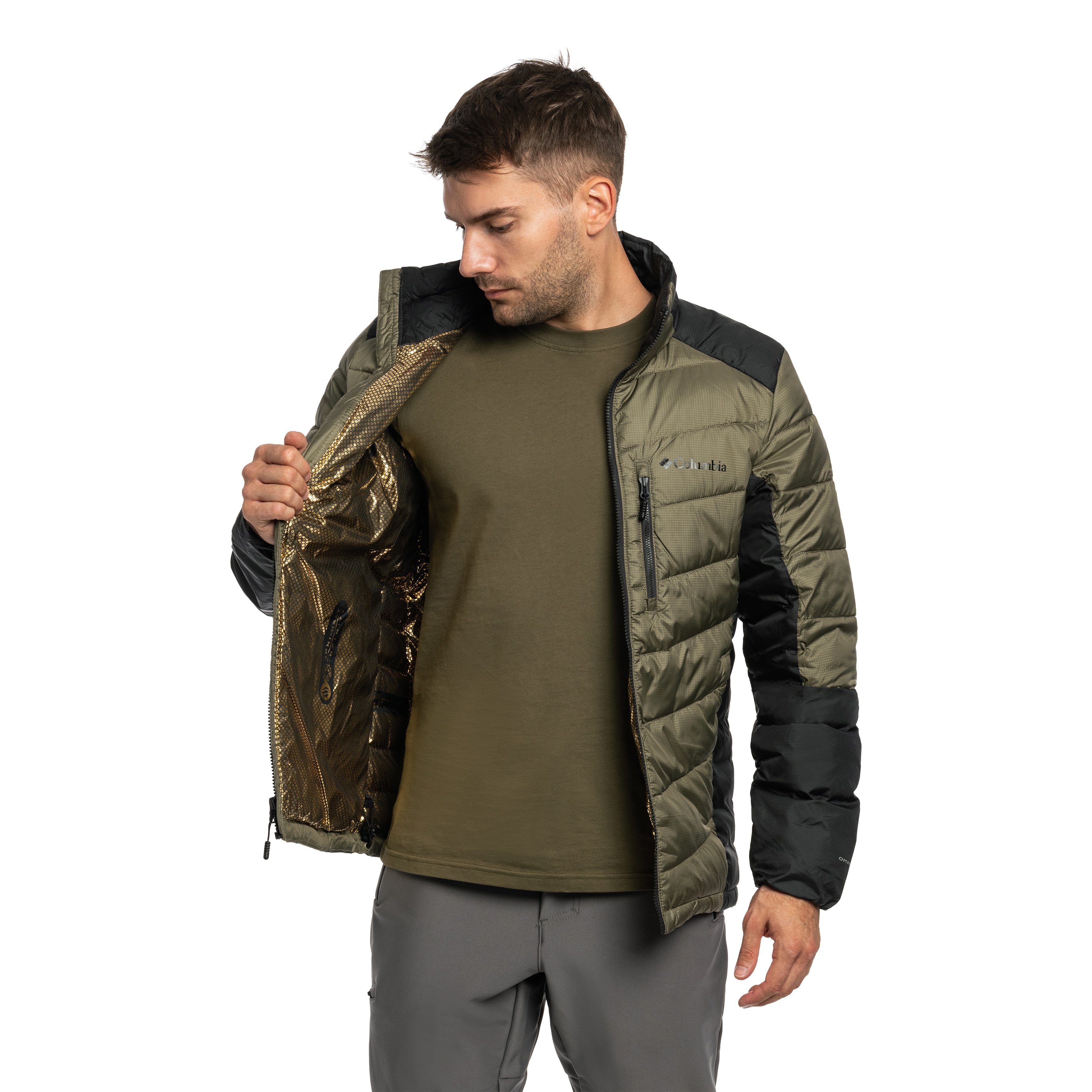 Bunda Columbia Labyrinth Loop II Insulated - Stone Green/Shark