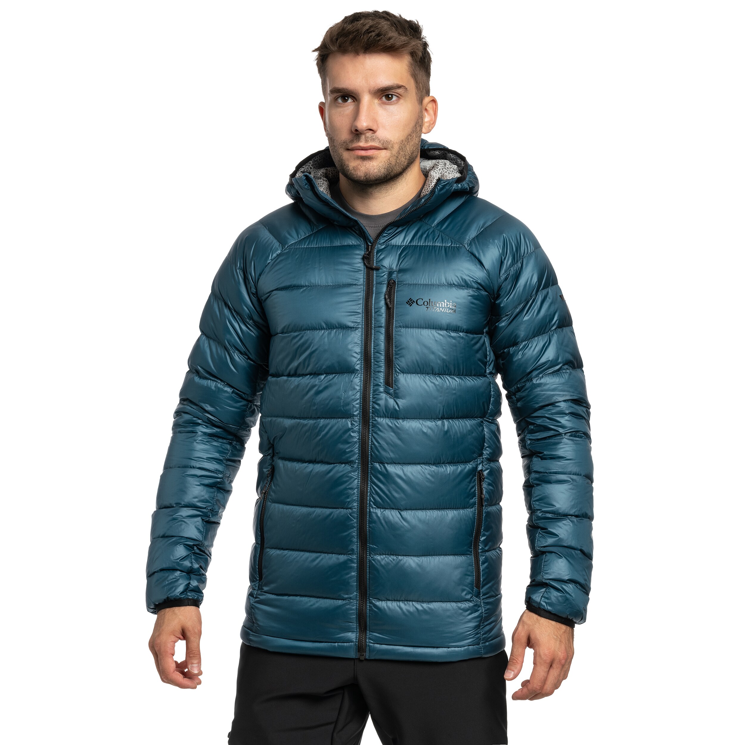 Bunda Columbia Arctic Crest Down Hooded - Everblue