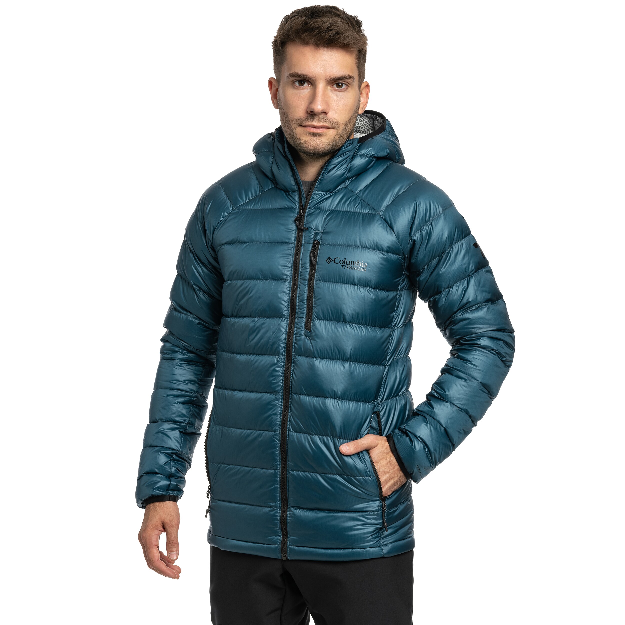 Bunda Columbia Arctic Crest Down Hooded - Everblue