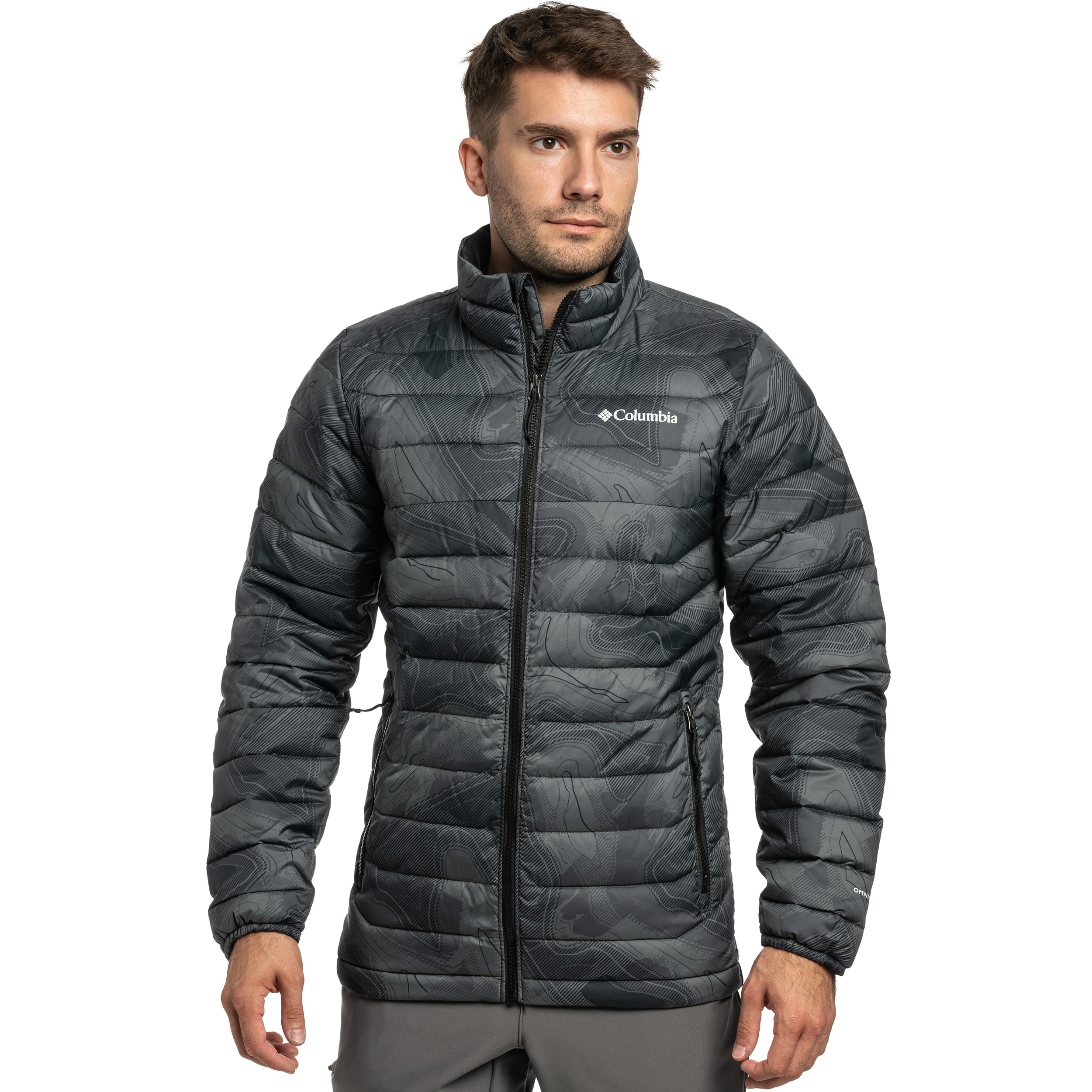 Bunda Columbia Powder Lite II Printed - Black Topolines Print