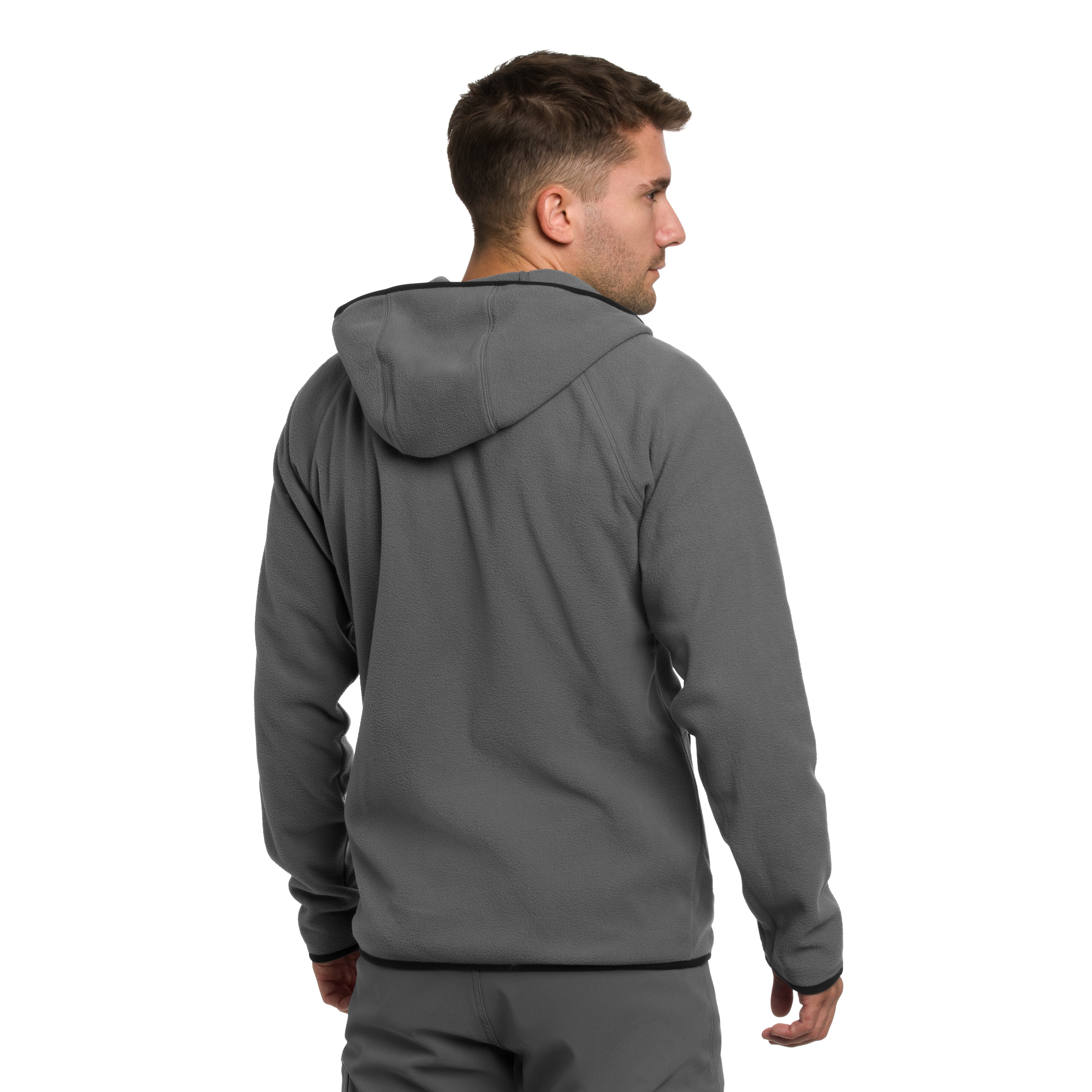 Fleesová mikina Columbia Fast Trek Overlay Hooded – City Grey/Black