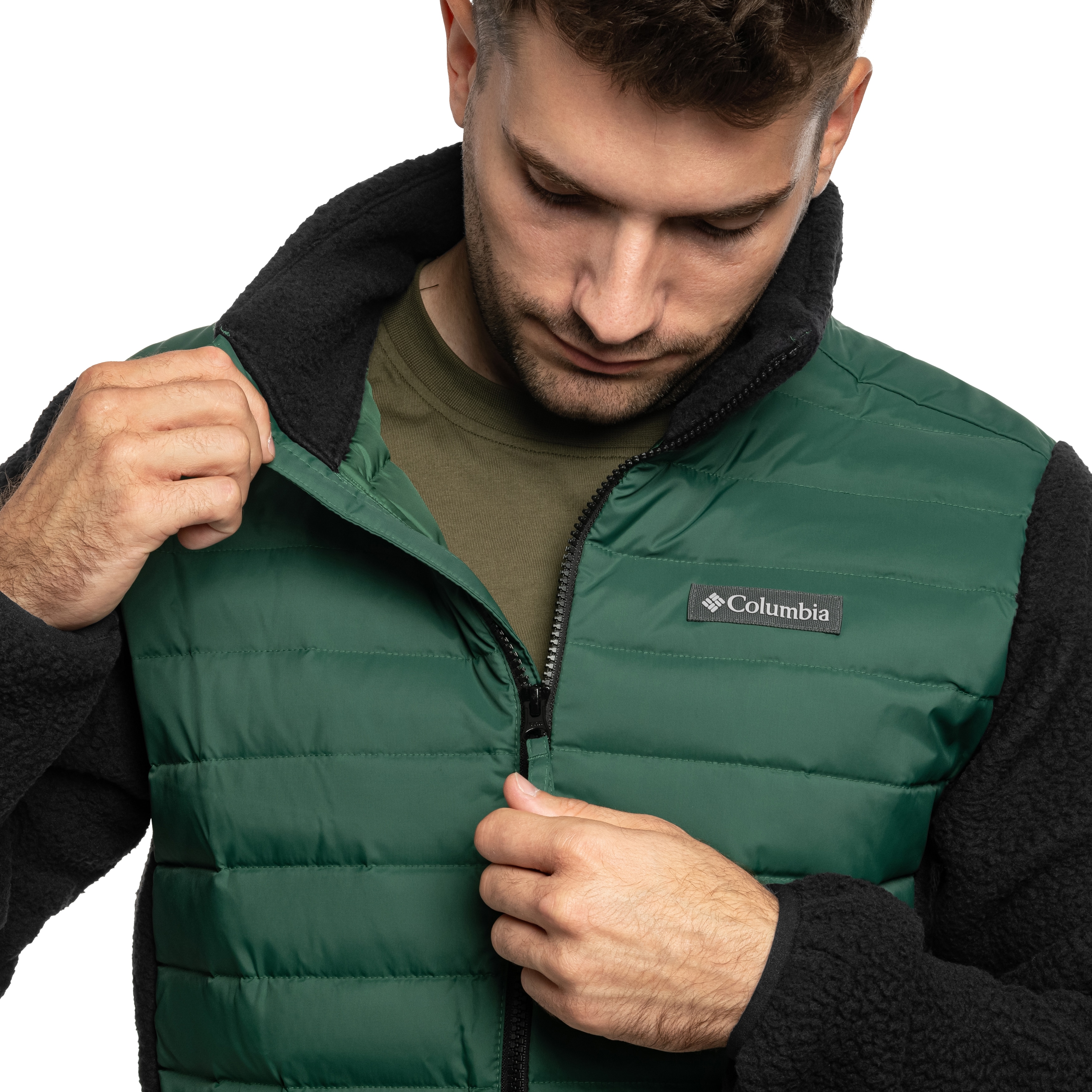 Bunda Columbia Juniper Peak Hybrid Down Jacket - Rain Forest