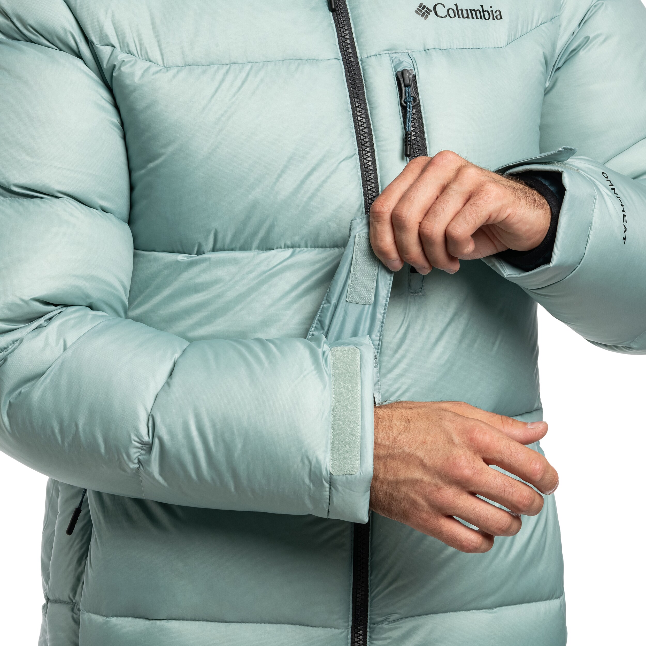 Bunda Columbia Cloudview Down Hooded Jacket - Crushed Blue