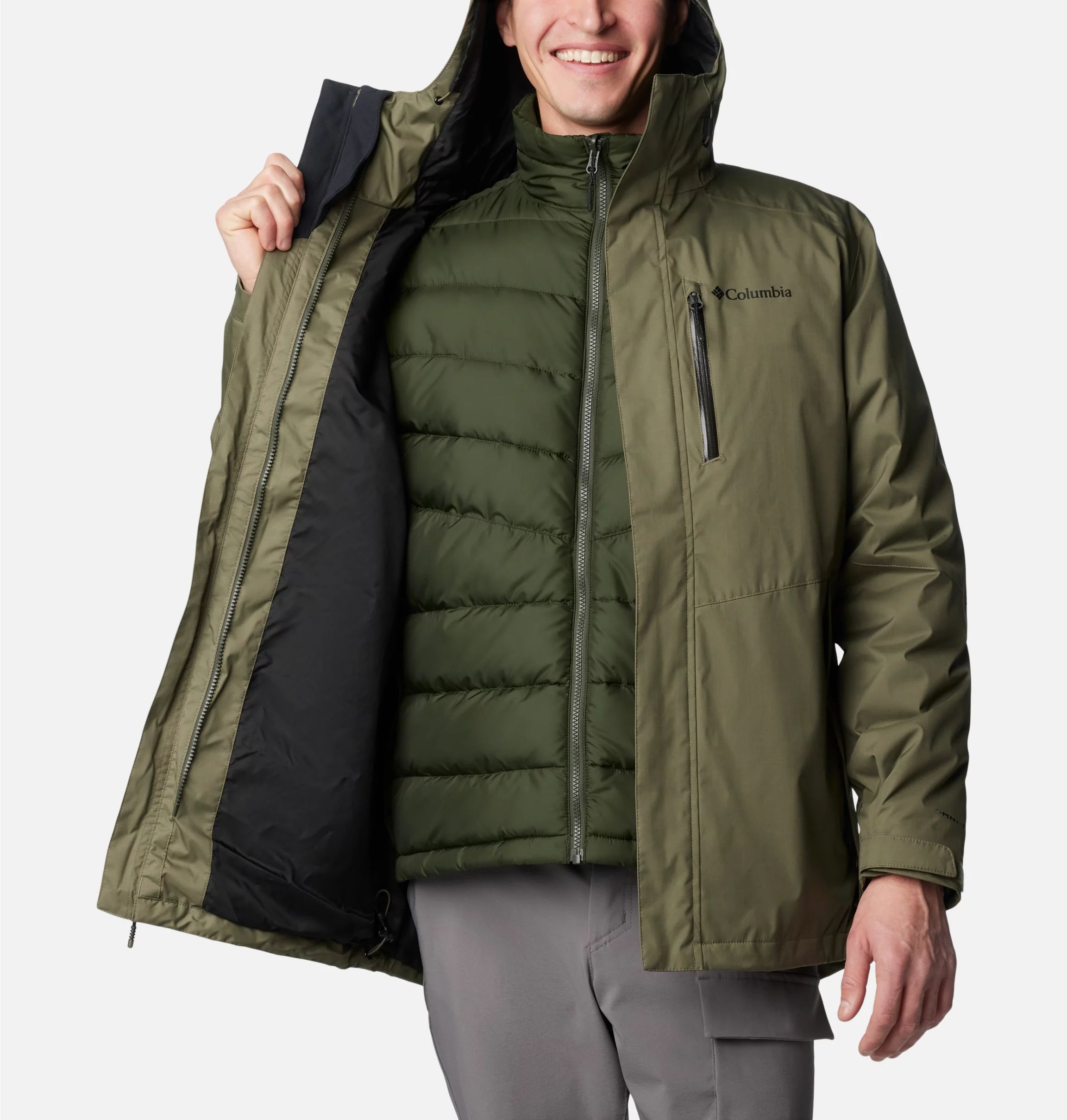 Bunda Columbia Oak Harbor Waterproof Insulated - Stone Green