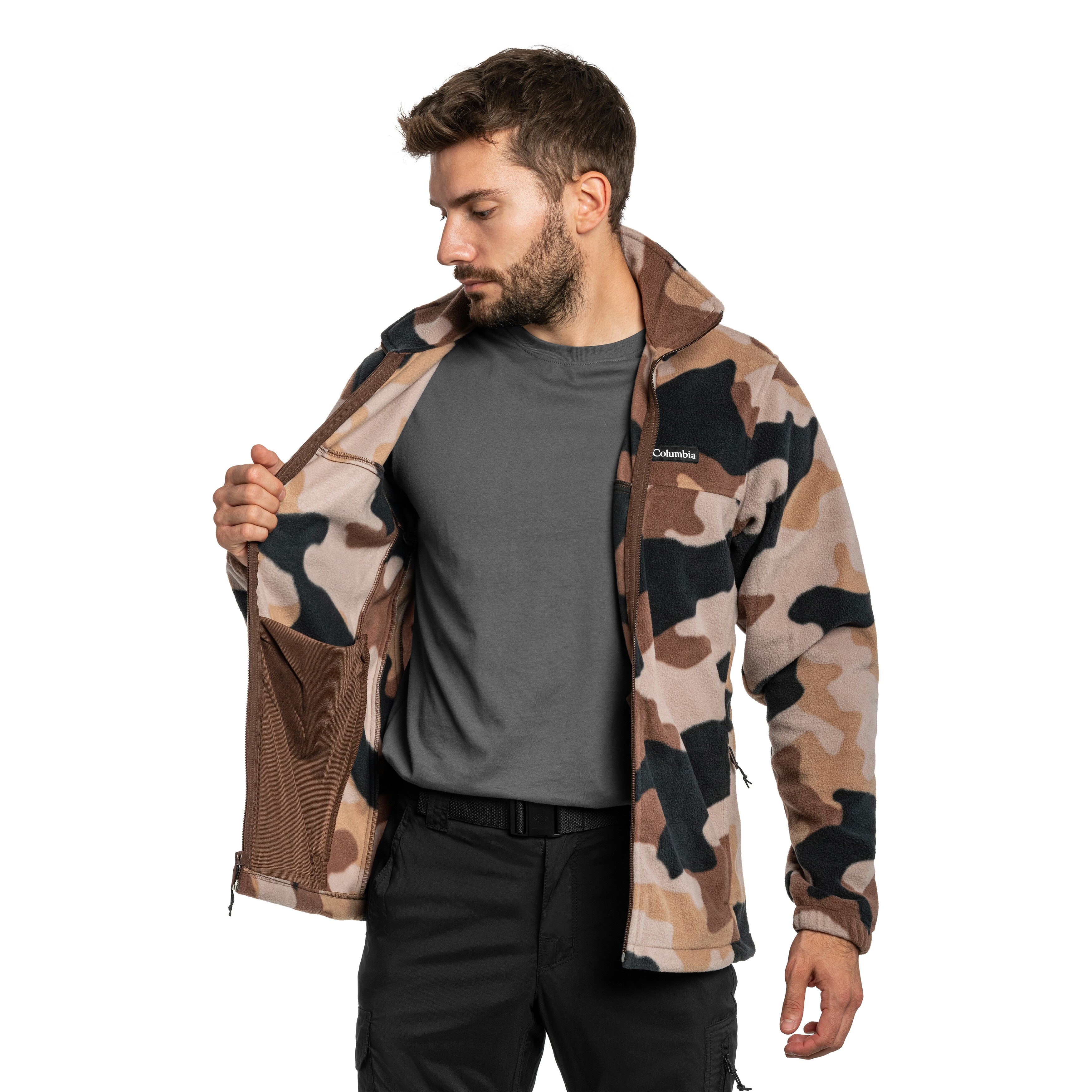 Fleesová bunda Columbia Steens Mountain Printed Jacket – Tobacco Mod Camo