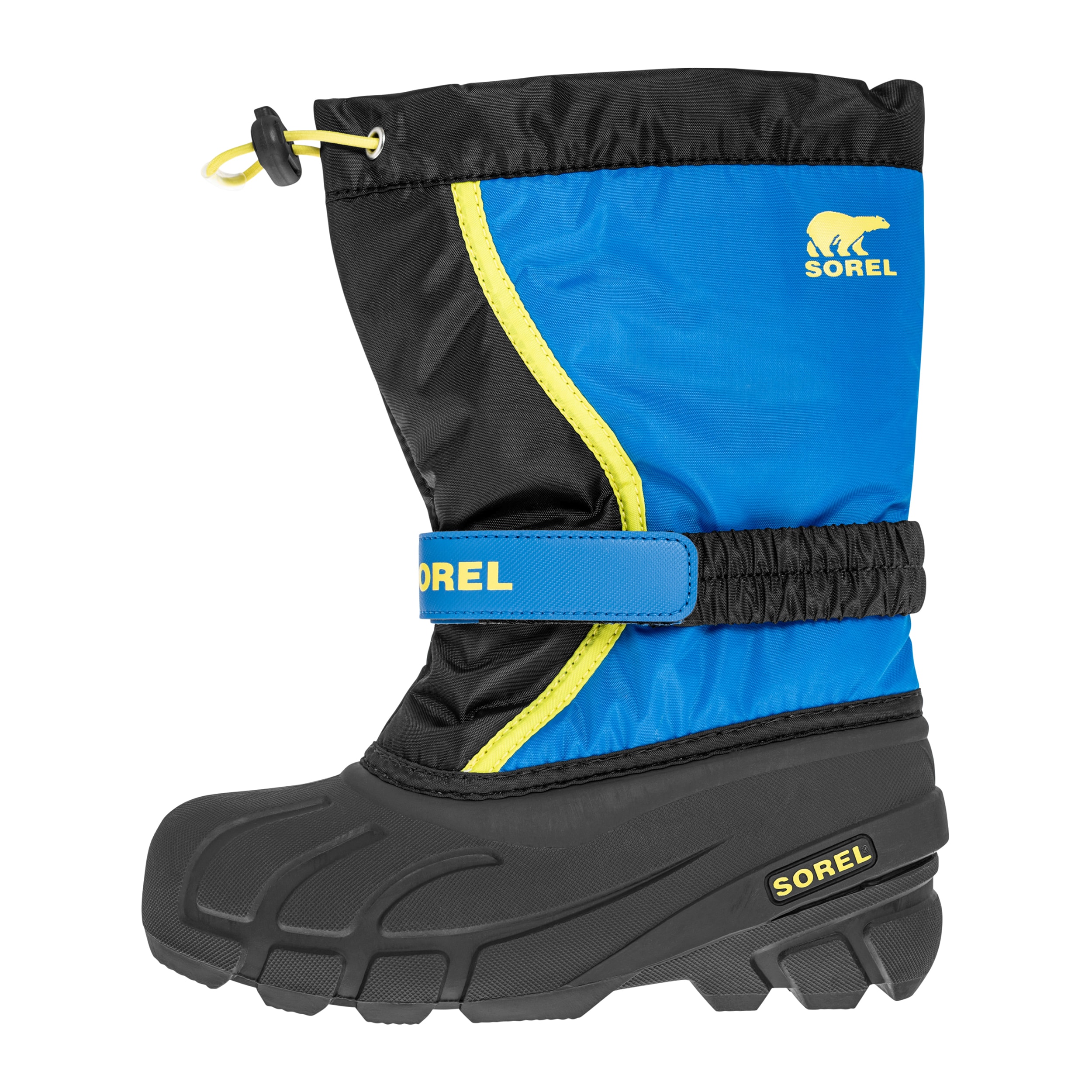 Dětské sněhové boty Sorel Flurry Print Youth Boot - Black/Super Blue