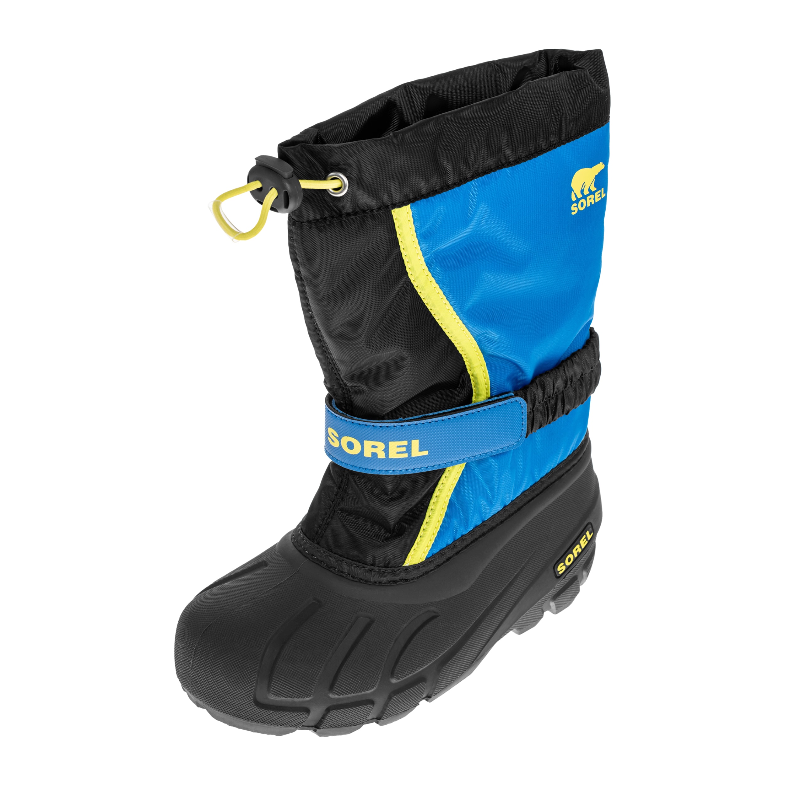 Dětské sněhové boty Sorel Flurry Print Youth Boot - Black/Super Blue
