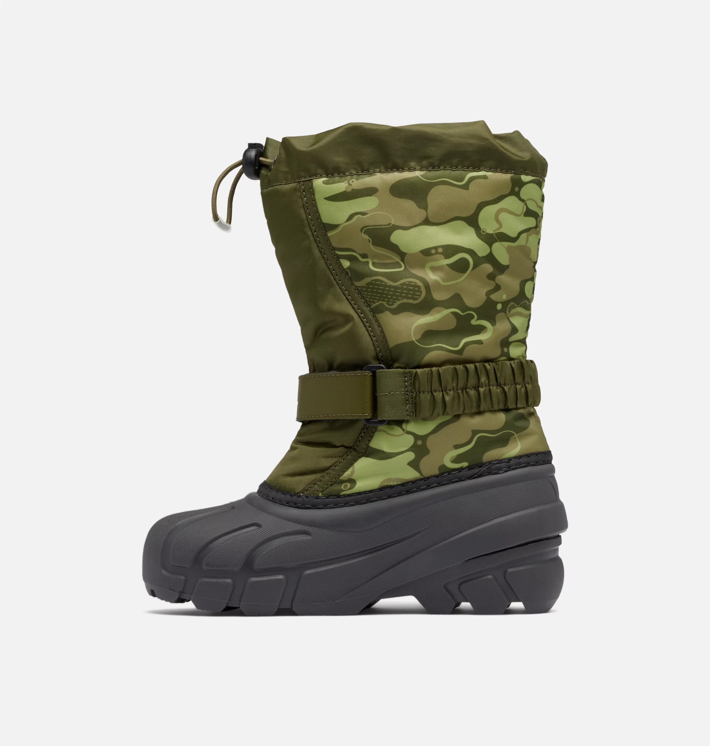 Dětské sněhové boty Sorel Flurry Print Youth Boot - Utility Green/Savory