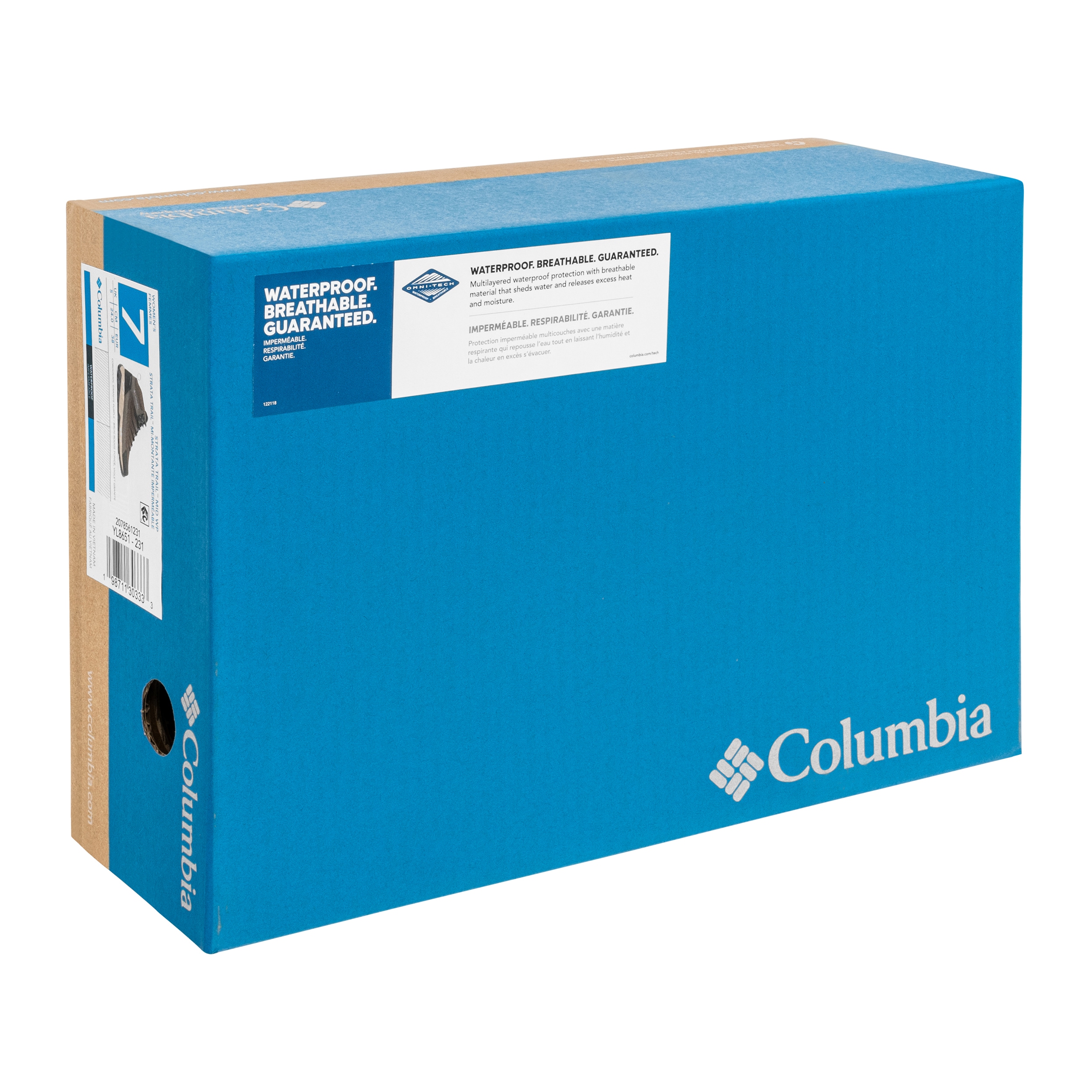 Dámské boty Columbia Strata Trail Mid Waterproof - Cordovan/Granite Purple