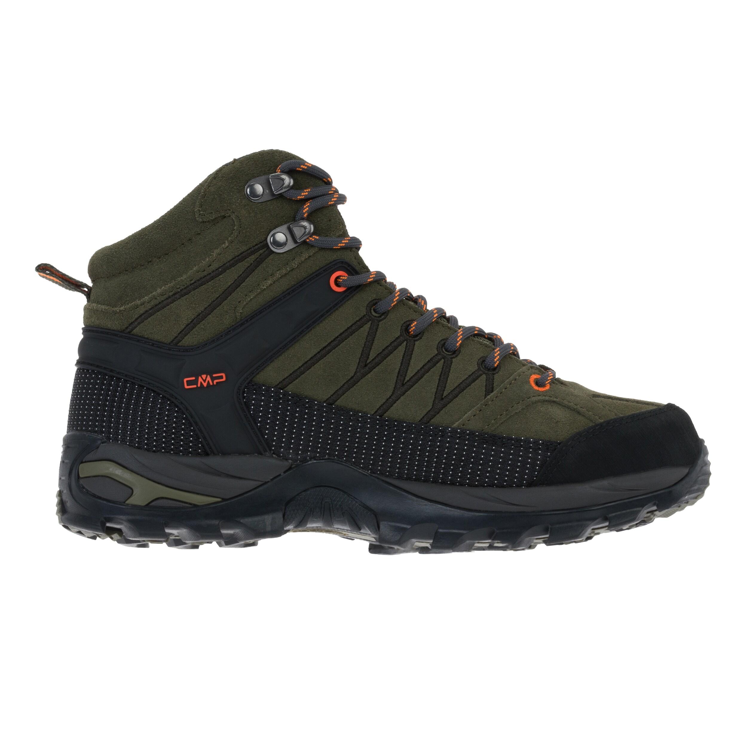 Trekingové boty CMP Rigel Mid Waterproof - Olive/Flame