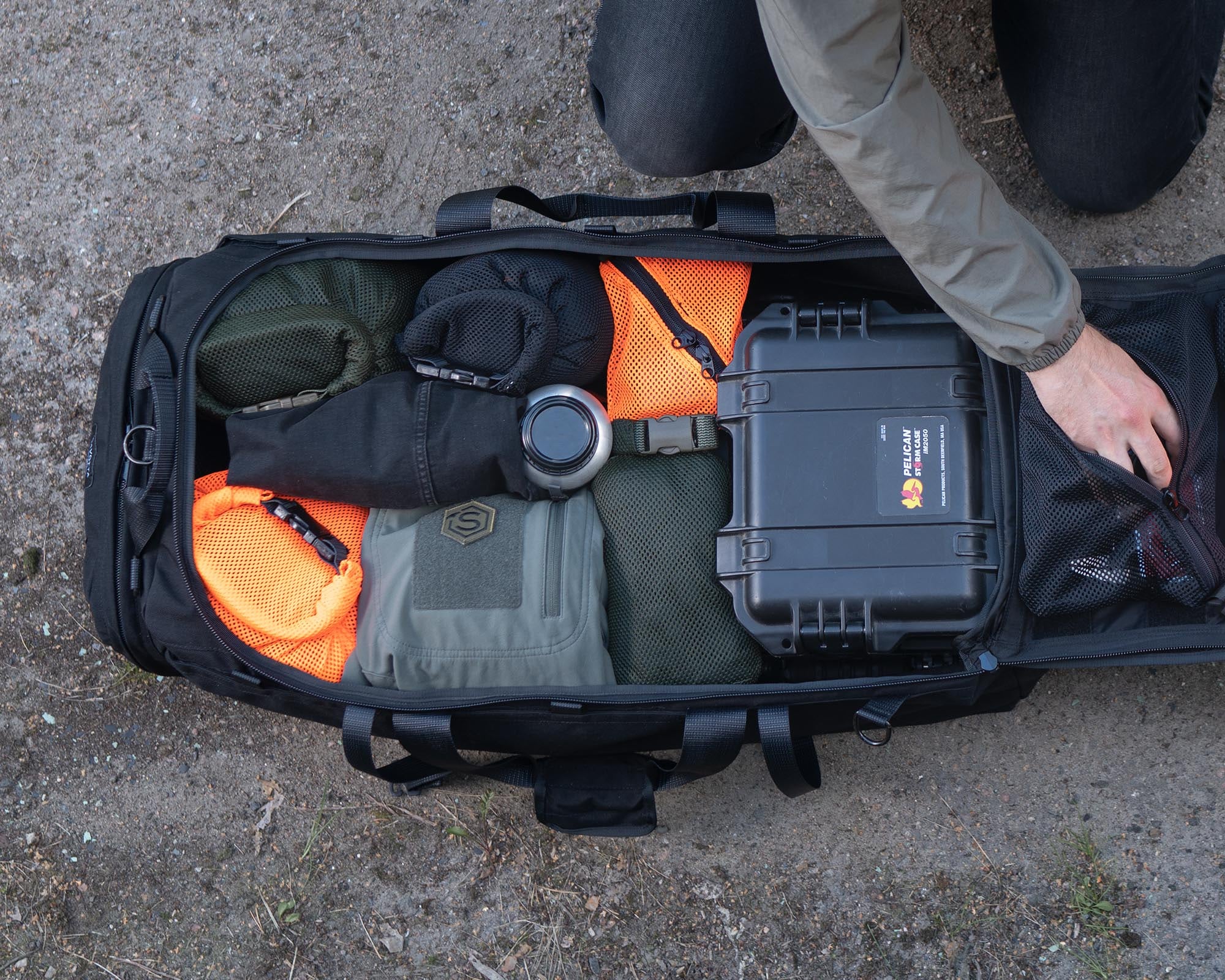 Přepravní vak Savotta Stuffsack Rolltop Mesh 10 l - Orange