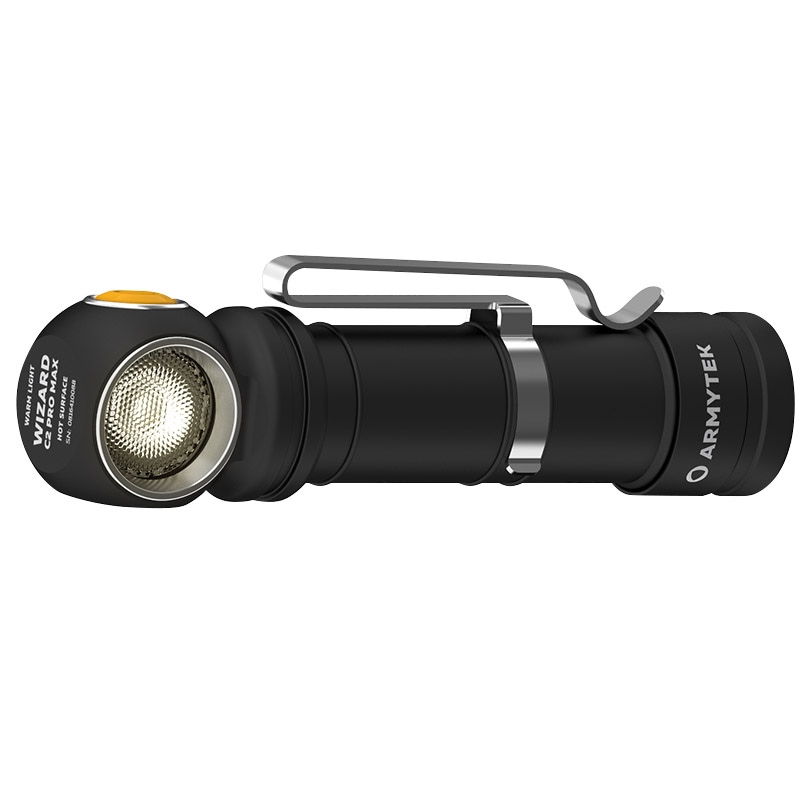 Svítilna čelová a úhlová Armytek Wizard C2 Pro Max Magnet USB Warm PCB - 3720 lumenů