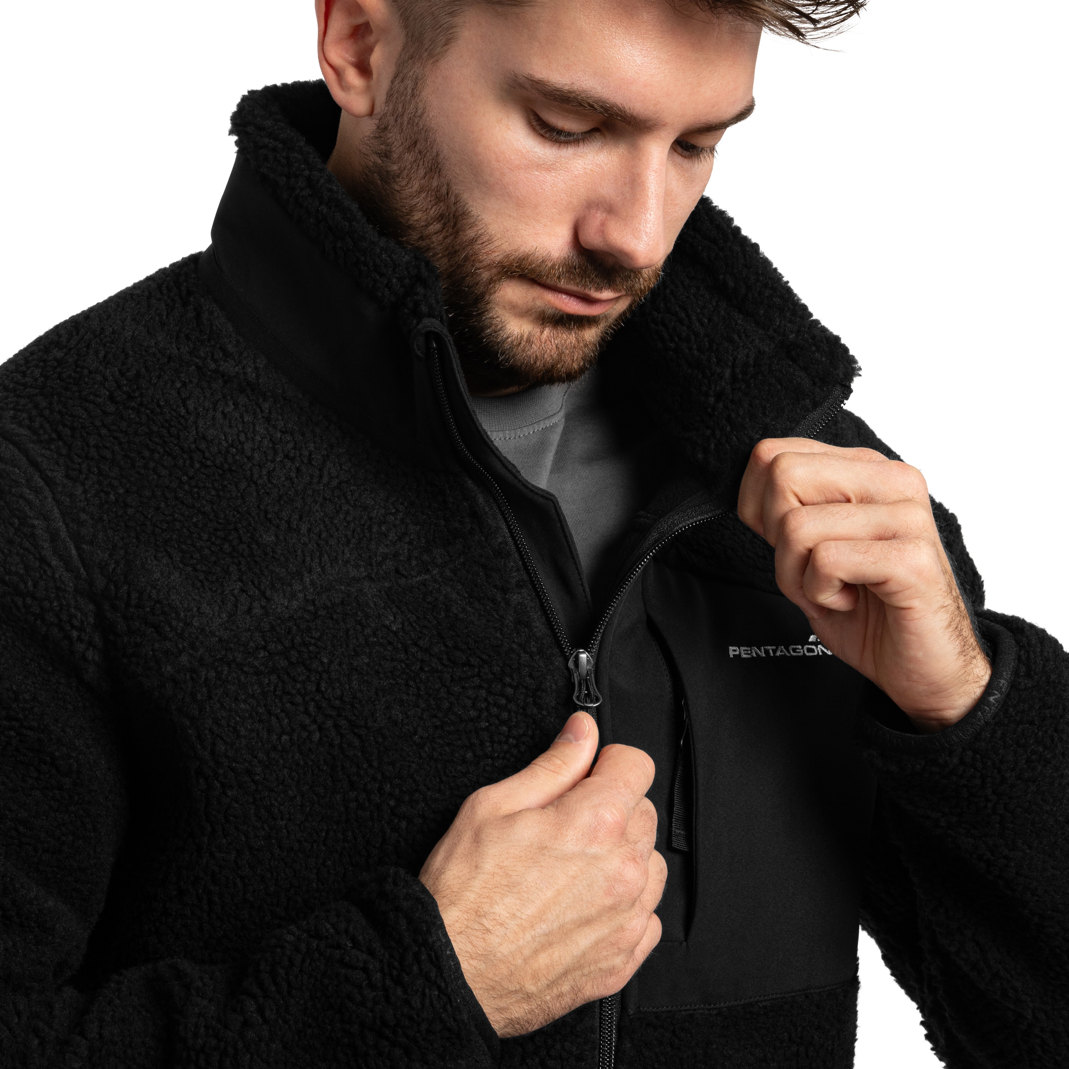 Fleesová mikina Pentagon Summit Sherpa Fleece – Black
