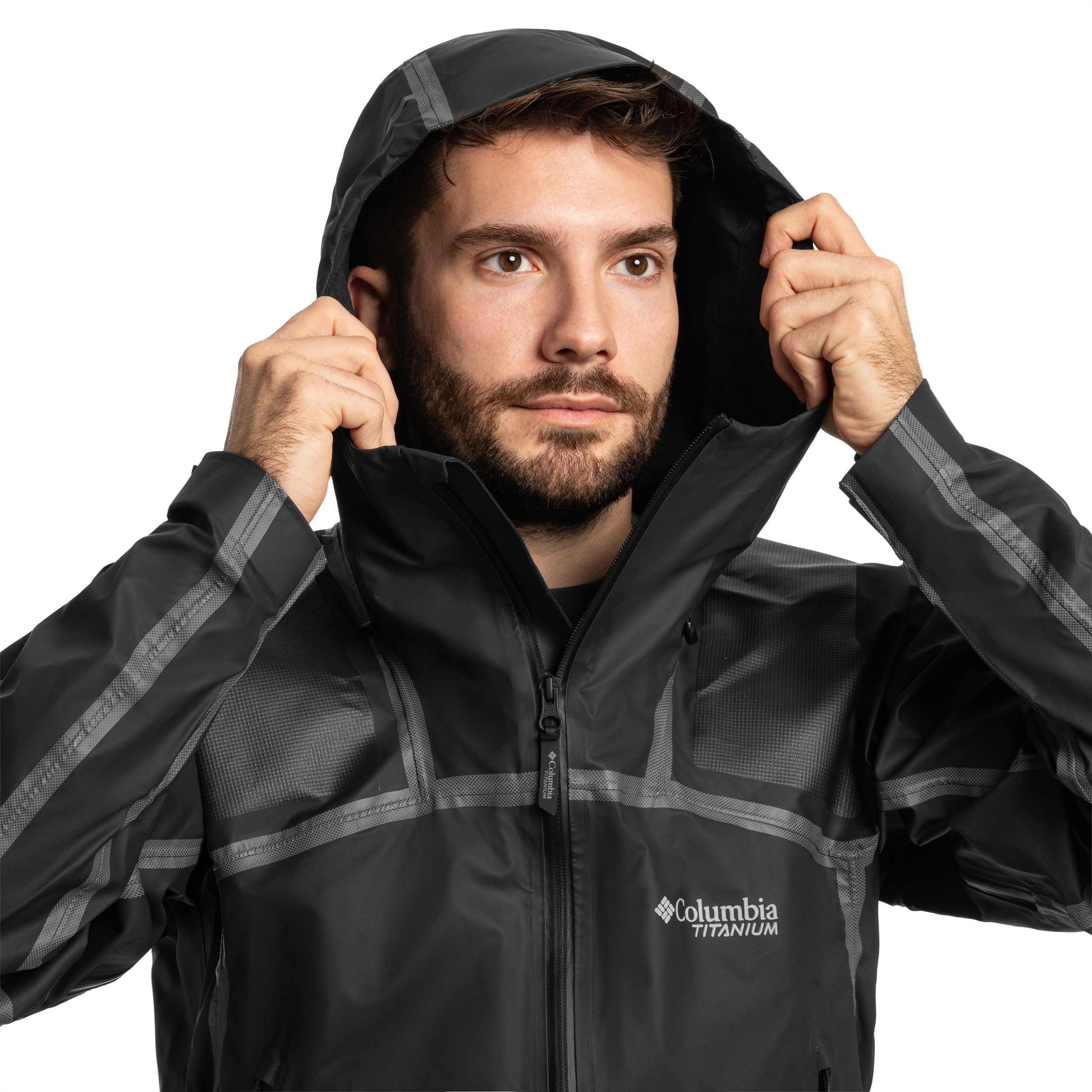 Bunda Columbia Whistler Peak Shell Titanium - Black