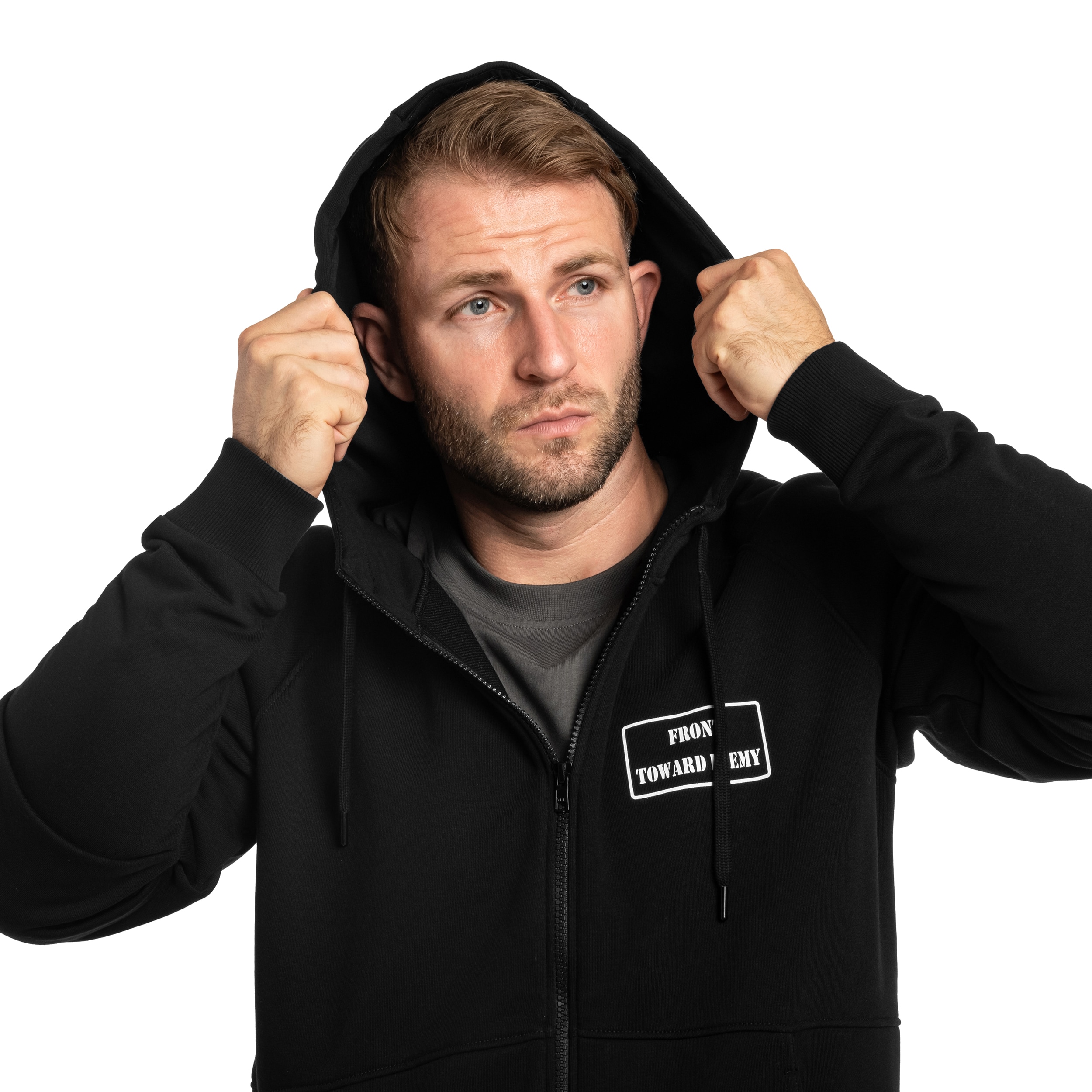 Mikina Helikon-Tex Front Toward Enemy Hoodie - Black