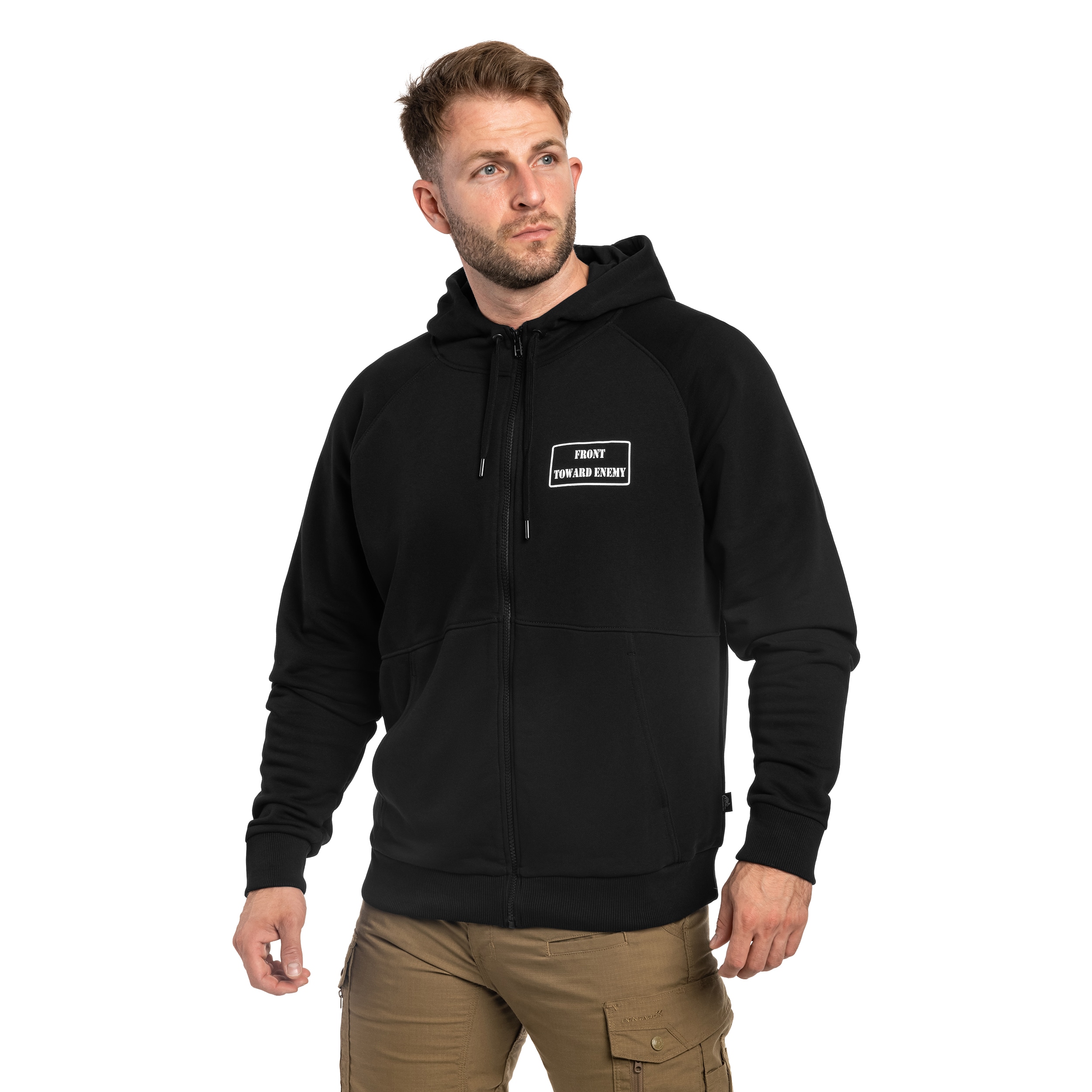 Mikina Helikon-Tex Front Toward Enemy Hoodie - Black