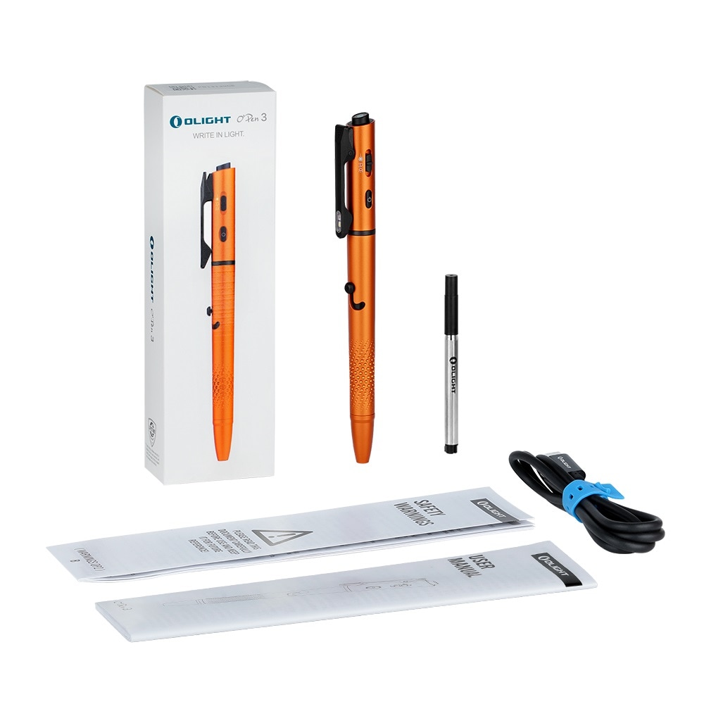 Kuličková svítilna Olight O'Pen 3 Orange - 120 lumenů