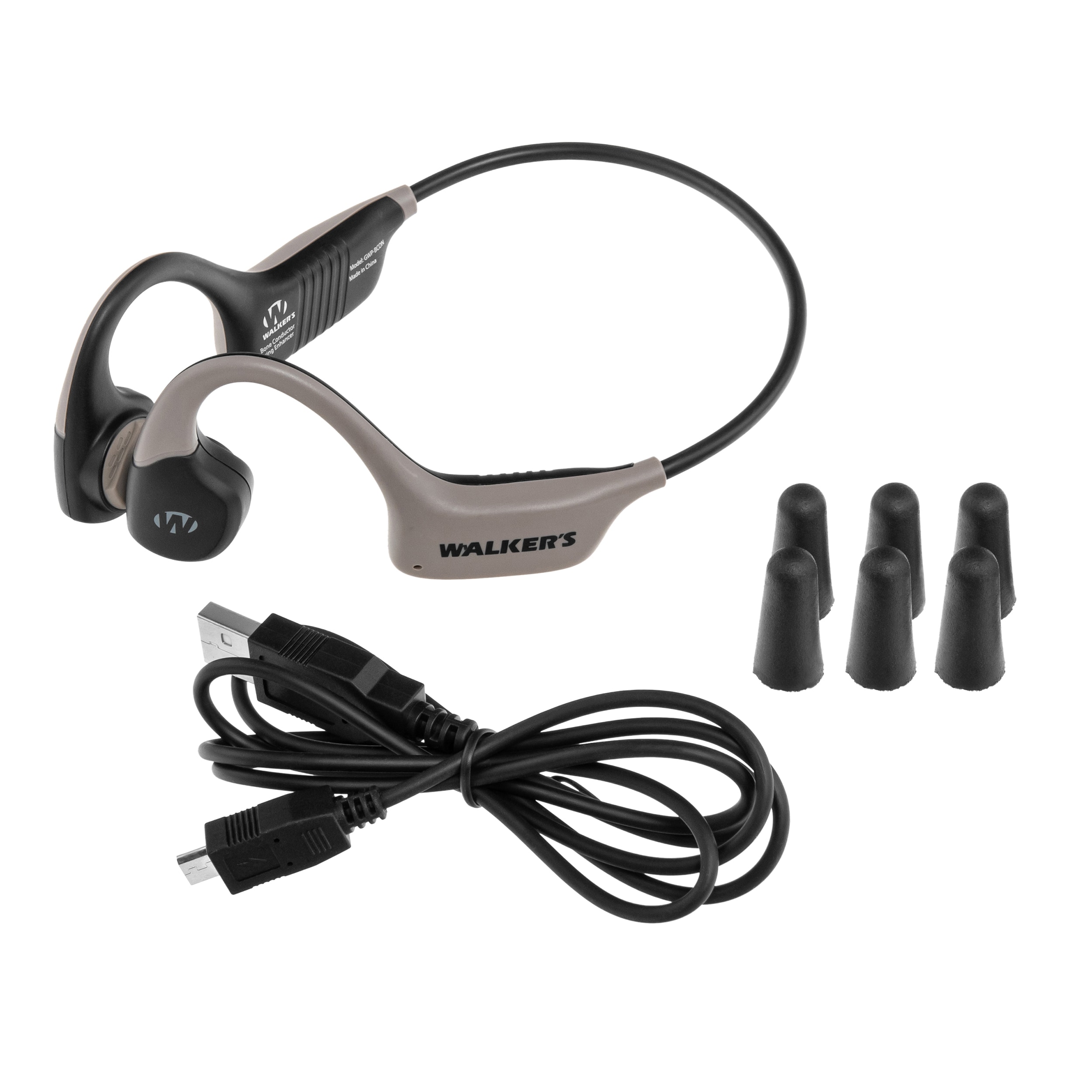 Aktivní chrániče sluchu Walker's Raptor Bone Conduction Earbuds - Tan