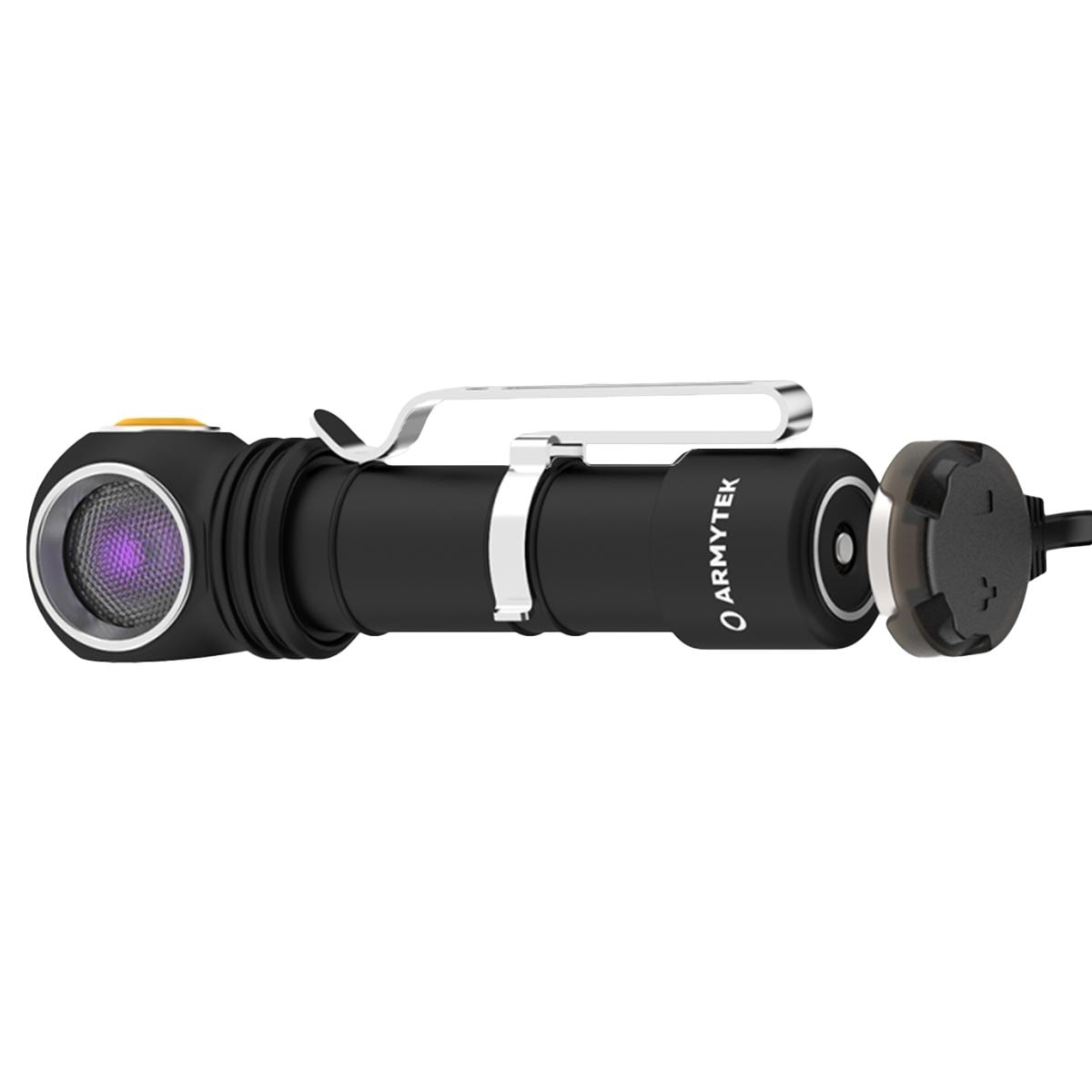 Čelová a úhlová svítilna Armytek Wizard C2 Wizard WUV Magnet USB White PCB – 1100 lumenů