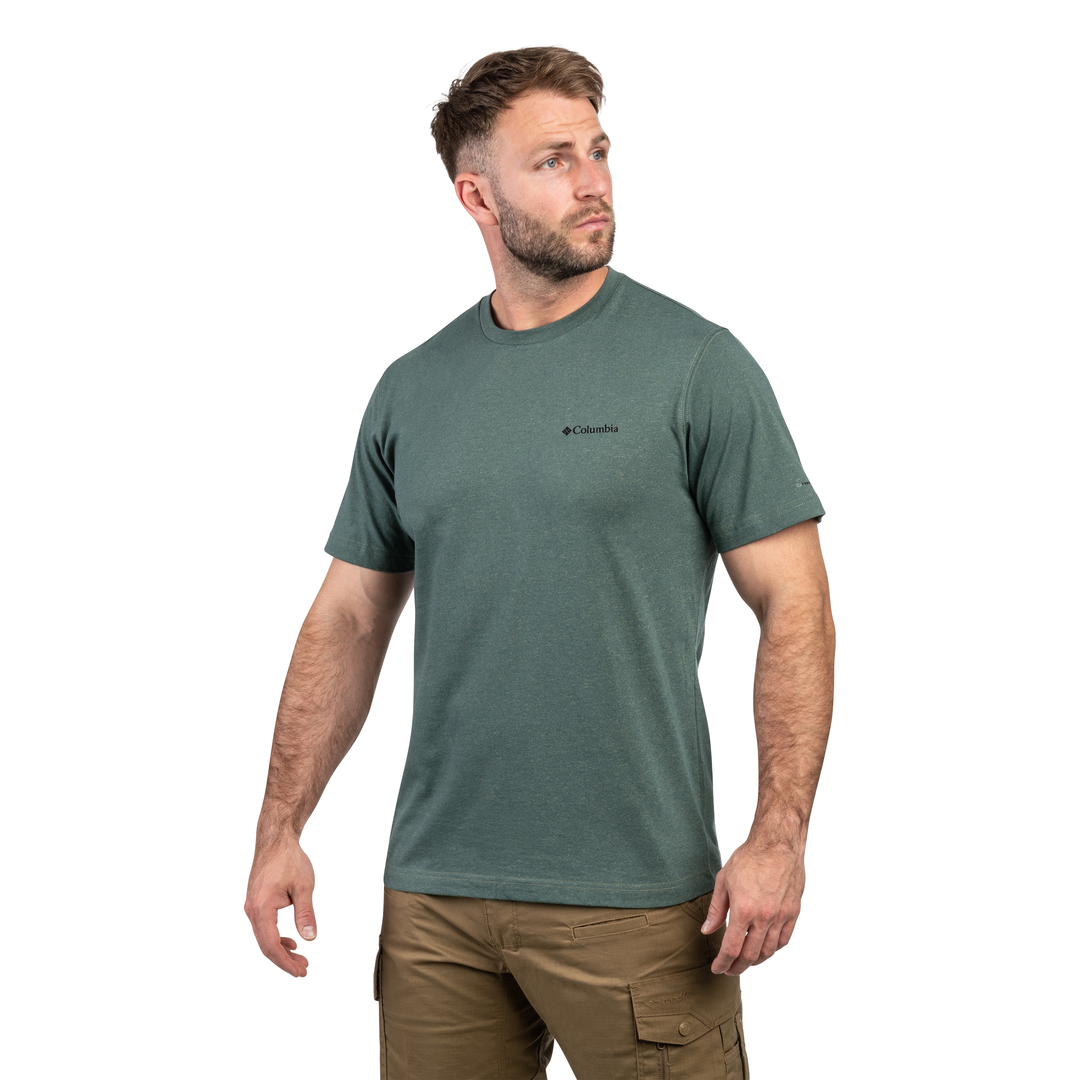 Termoaktivní tričko Columbia Thistletown Hills Short Sleeve - Stone Green Heather