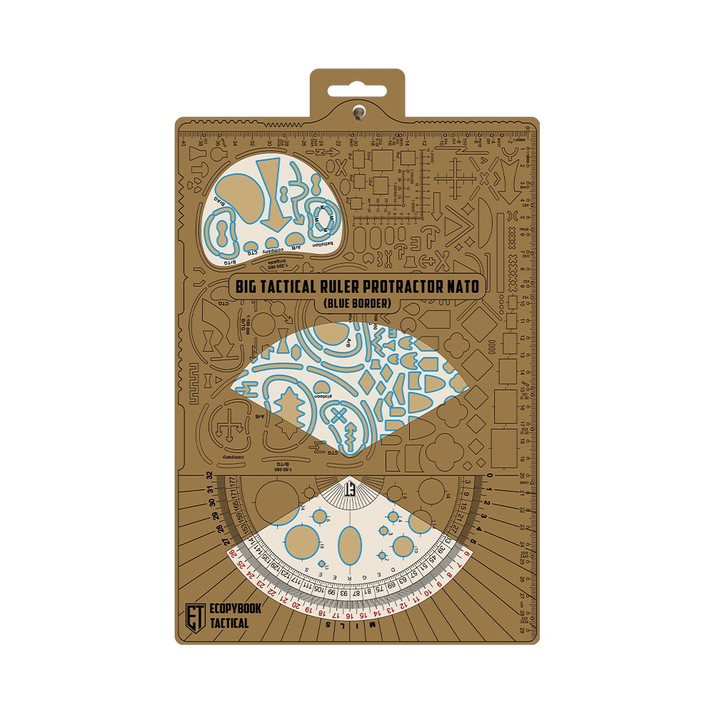 Pravítko M-Tac Ecopybook Tactical Protractor NATO Large - Blue