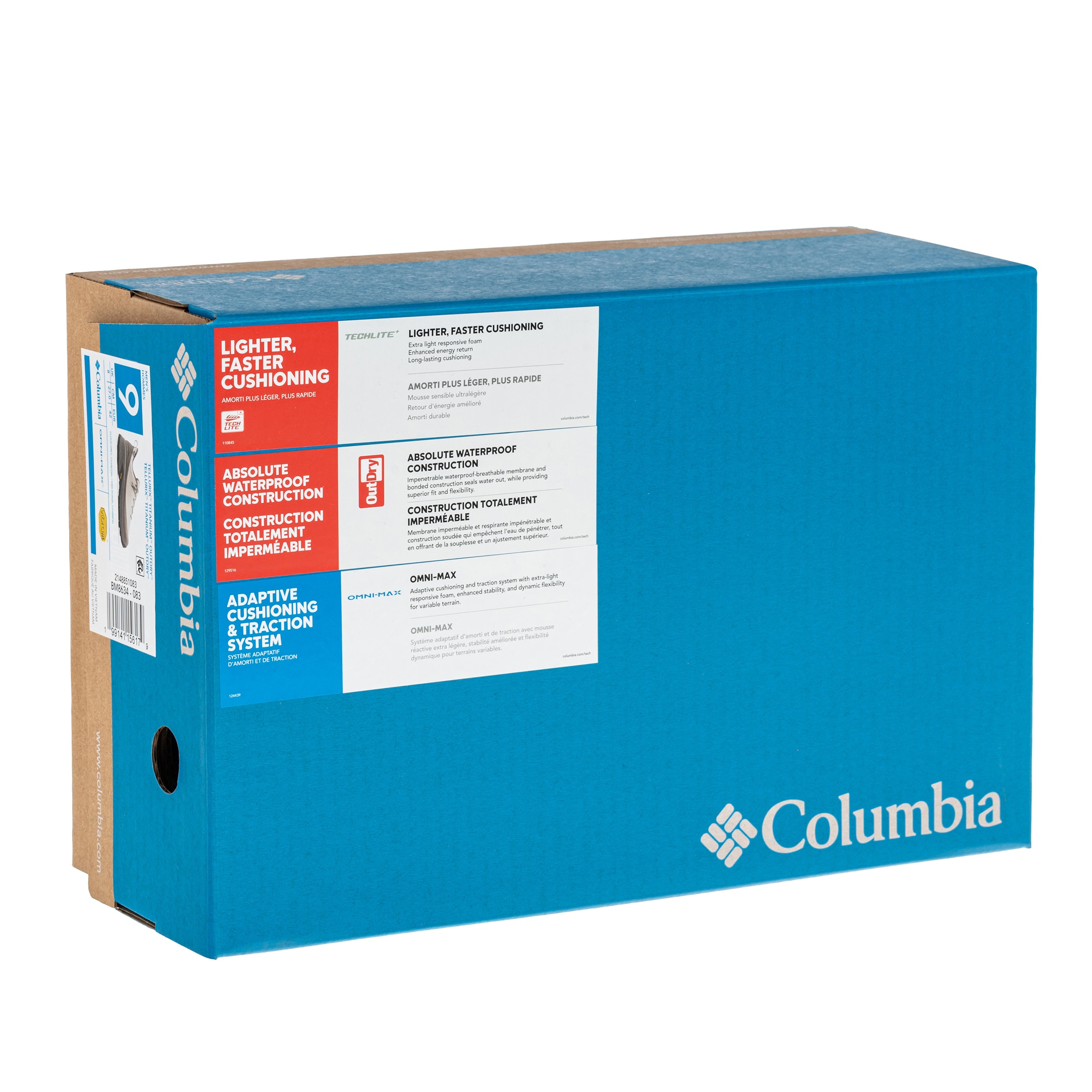 Boty Columbia Tellurix Titanium OutDry Hiking - Cloud Grey/Charcoal