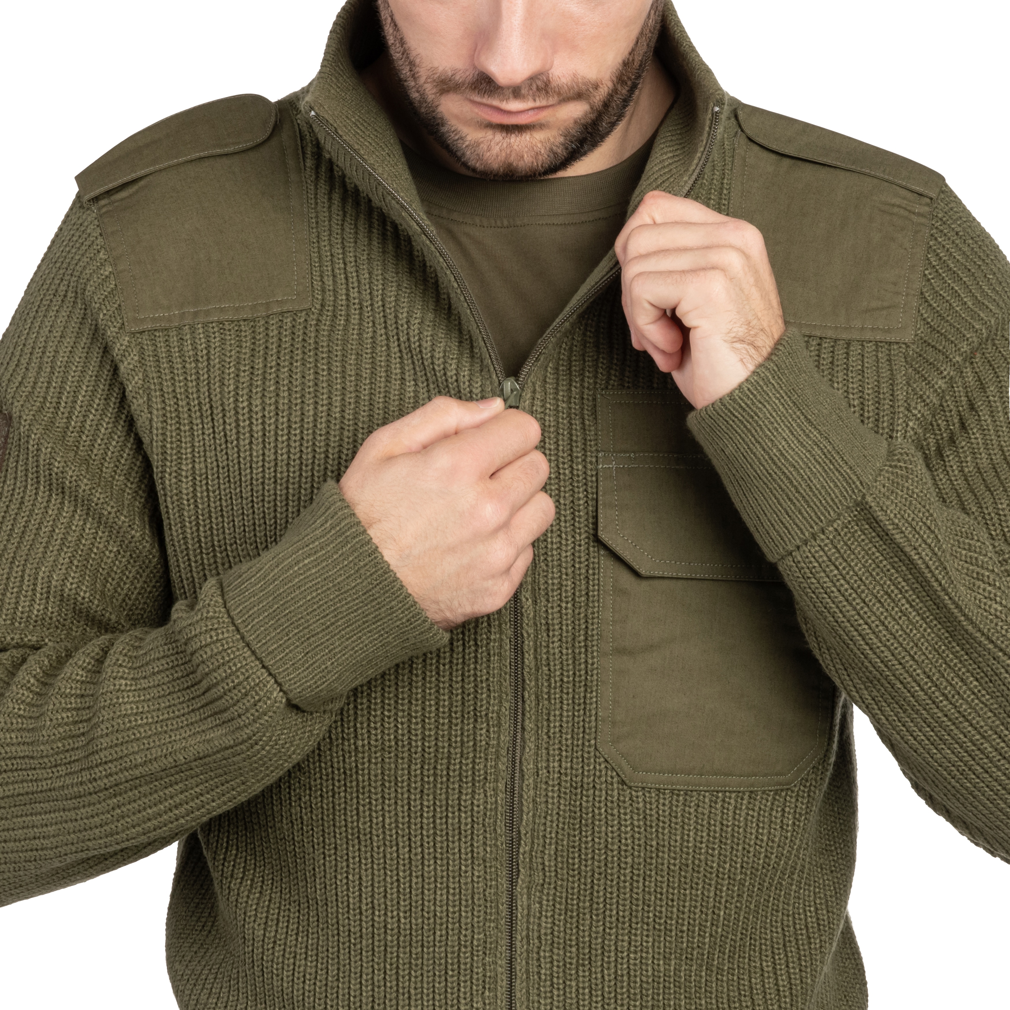 Svetr Brandit BW Cardigan - Olive