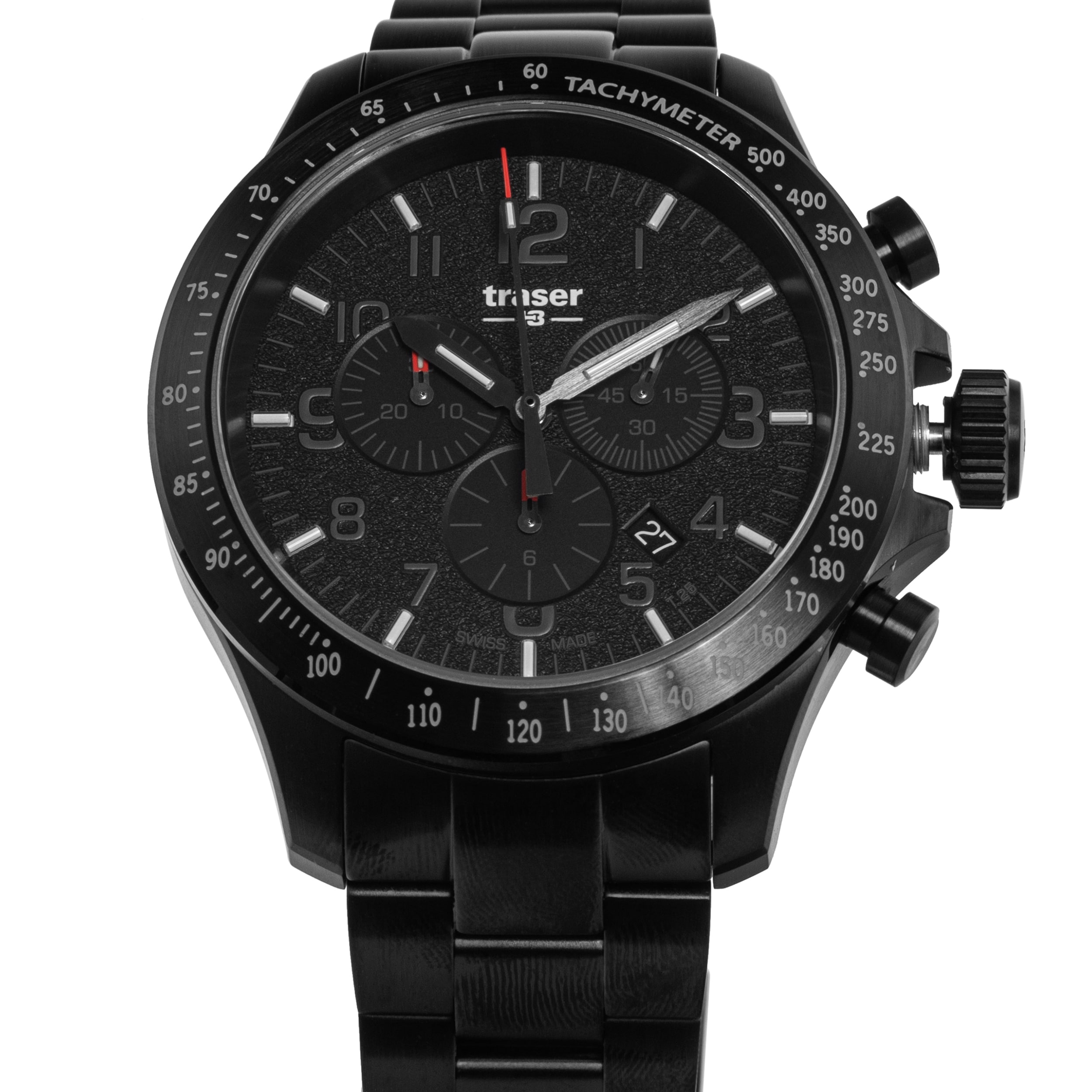 Hodinky Traser P67 Officer Pro Chronograph SS - Black