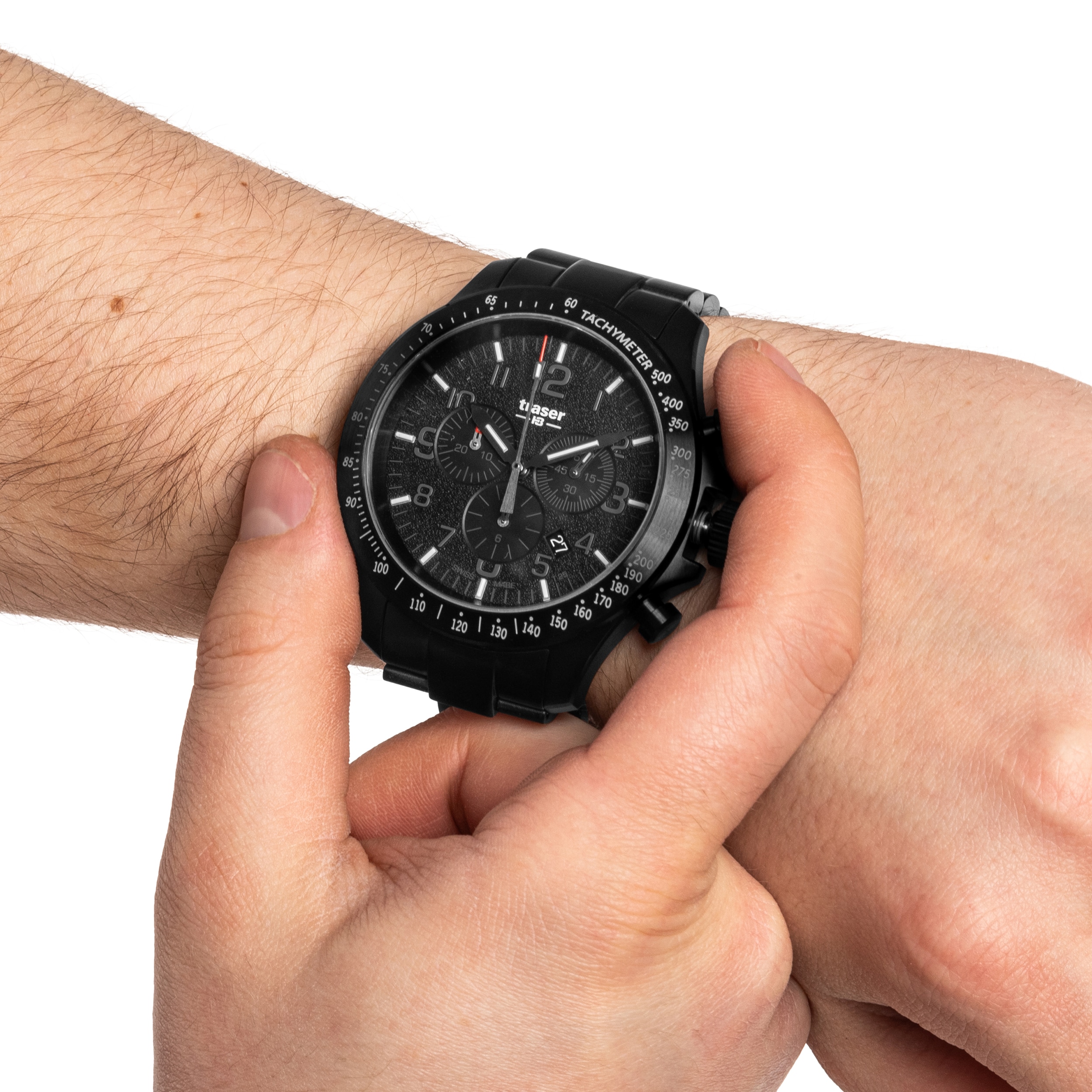 Hodinky Traser P67 Officer Pro Chronograph SS - Black