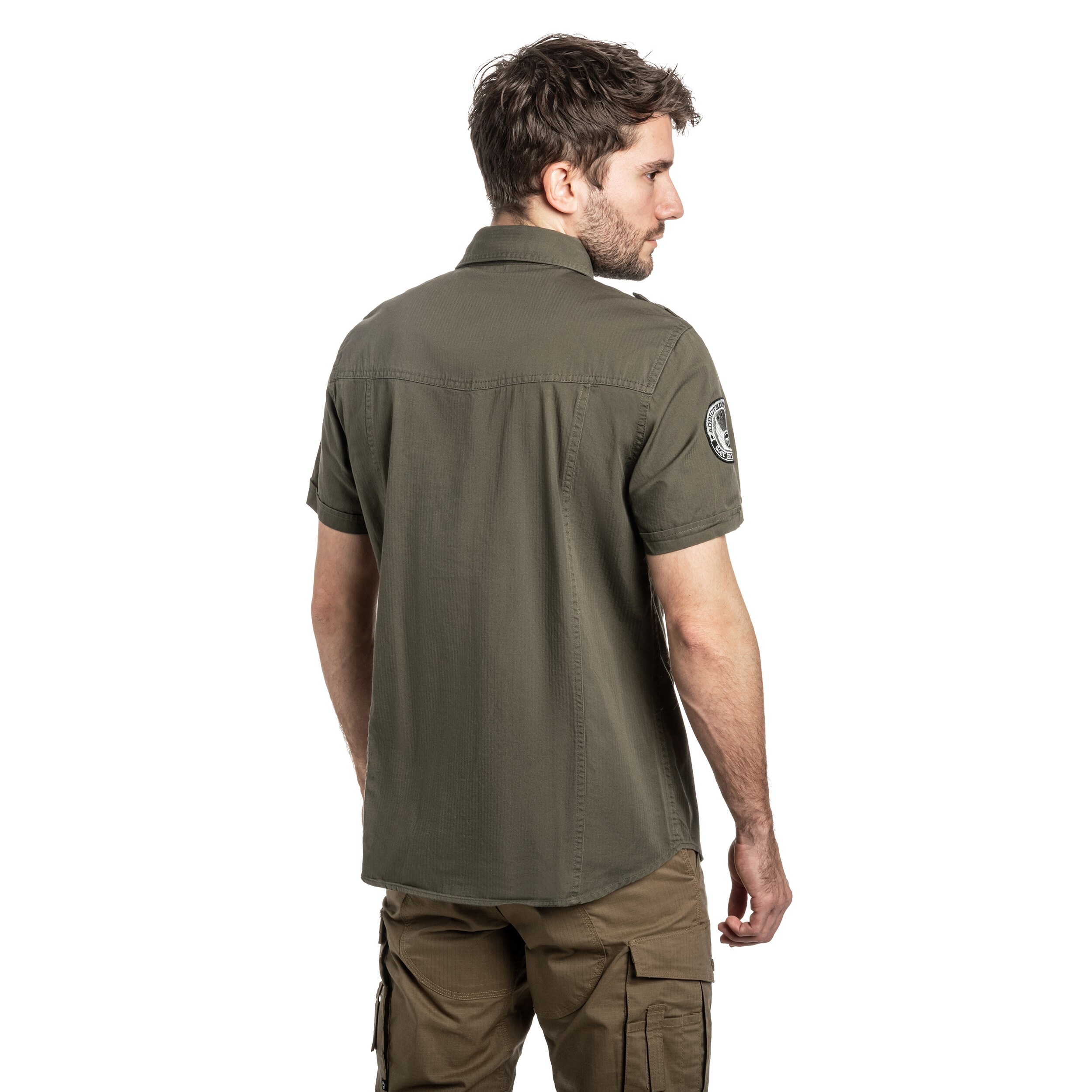 Košile Brandit Luis Vintage Short Sleeve – Olive