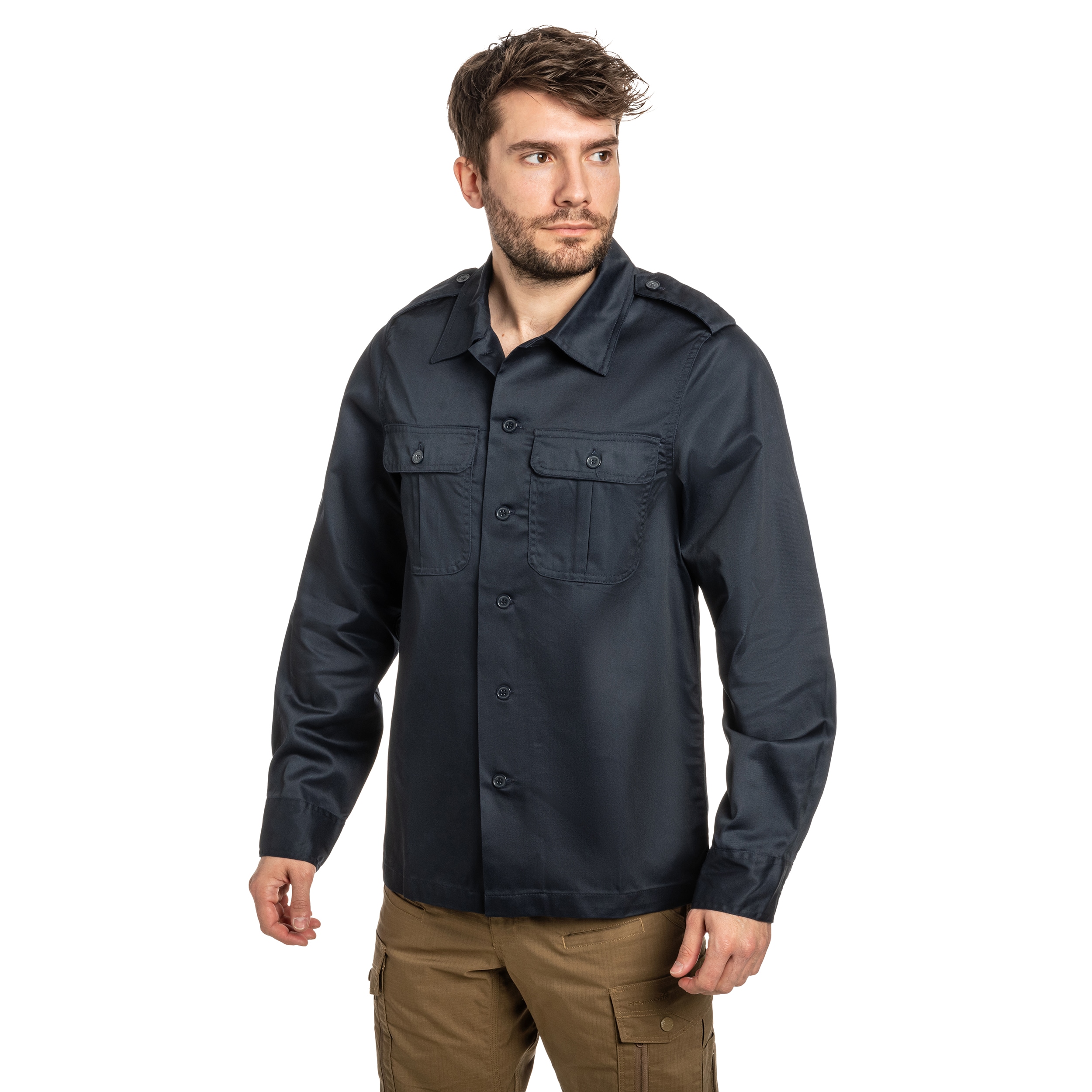 Košile Brandit US Hemd Long Sleeve - Navy